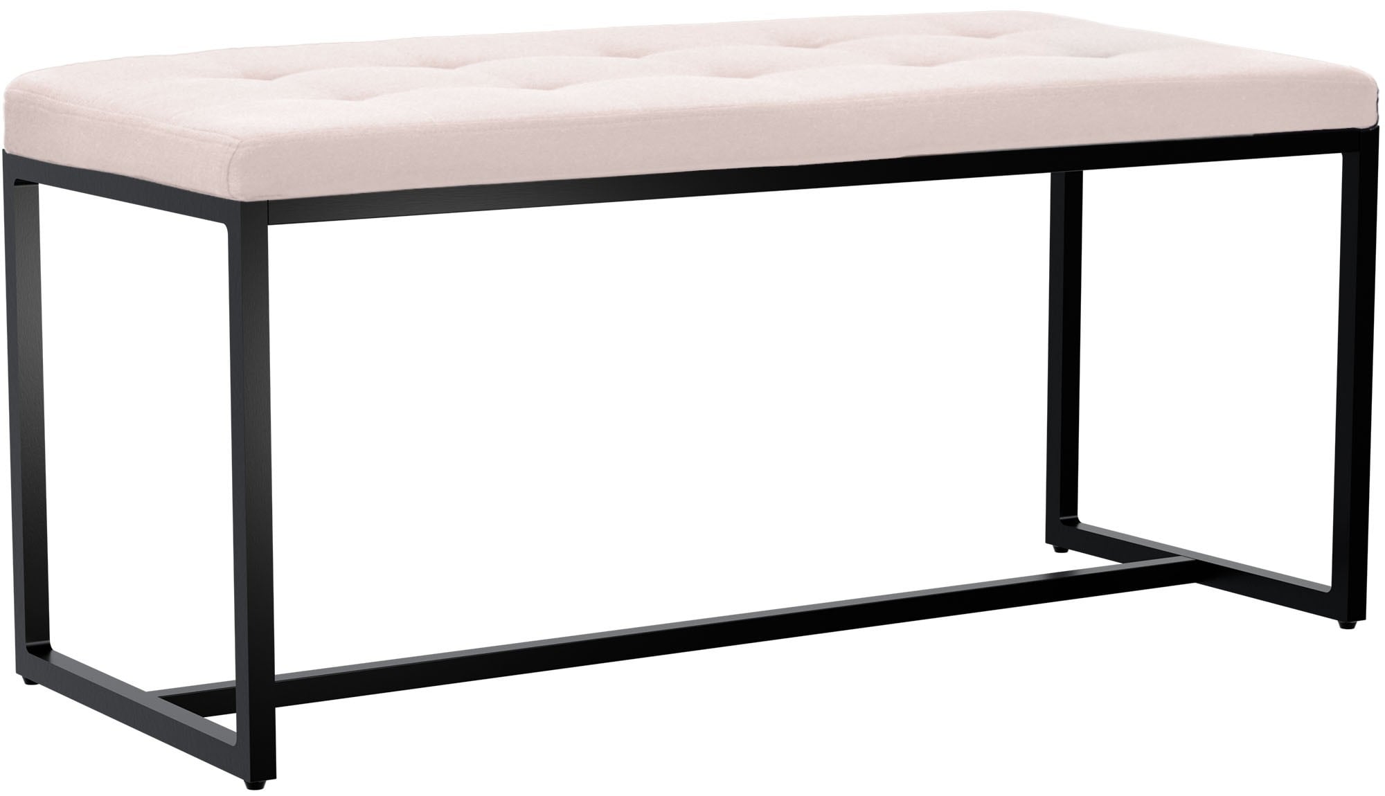 CLP Sitzbank Barci I Moderne Bank | Hochwertige Polsterbank mit schwarz pulverbeschichteten Eisengestell 