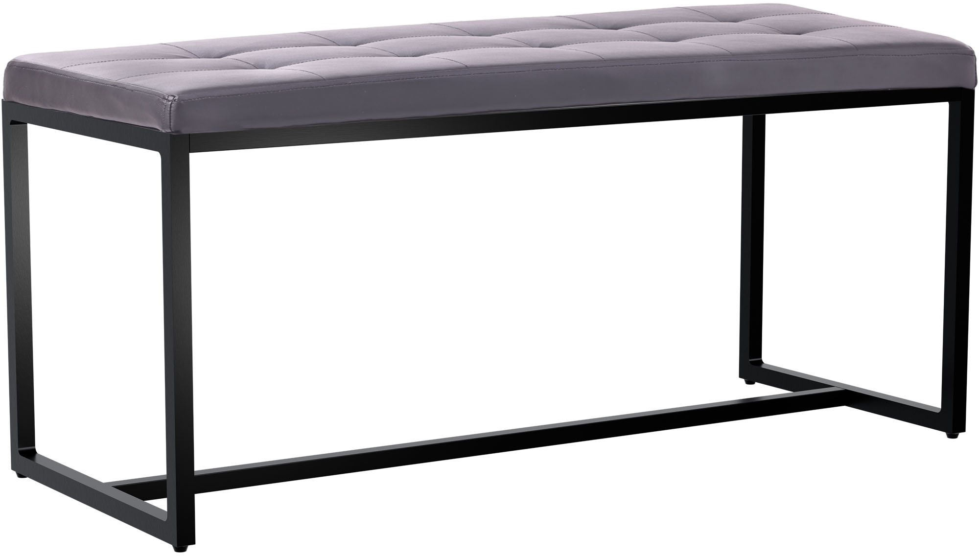 CLP Sitzbank Barci I Moderne Bank | Hochwertige Polsterbank mit schwarz pulverbeschichteten Eisengestell 