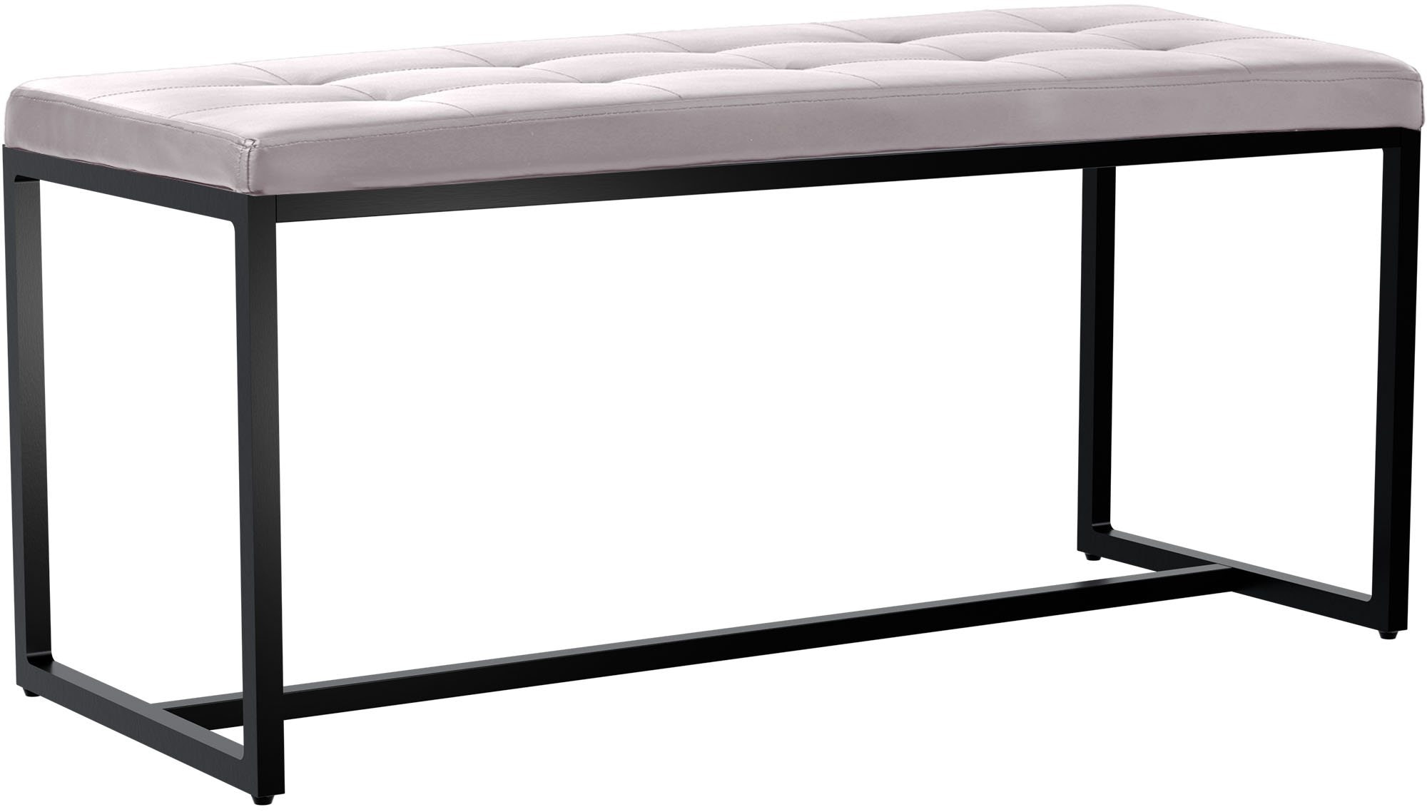 CLP Sitzbank Barci I Moderne Bank | Hochwertige Polsterbank mit schwarz pulverbeschichteten Eisengestell 