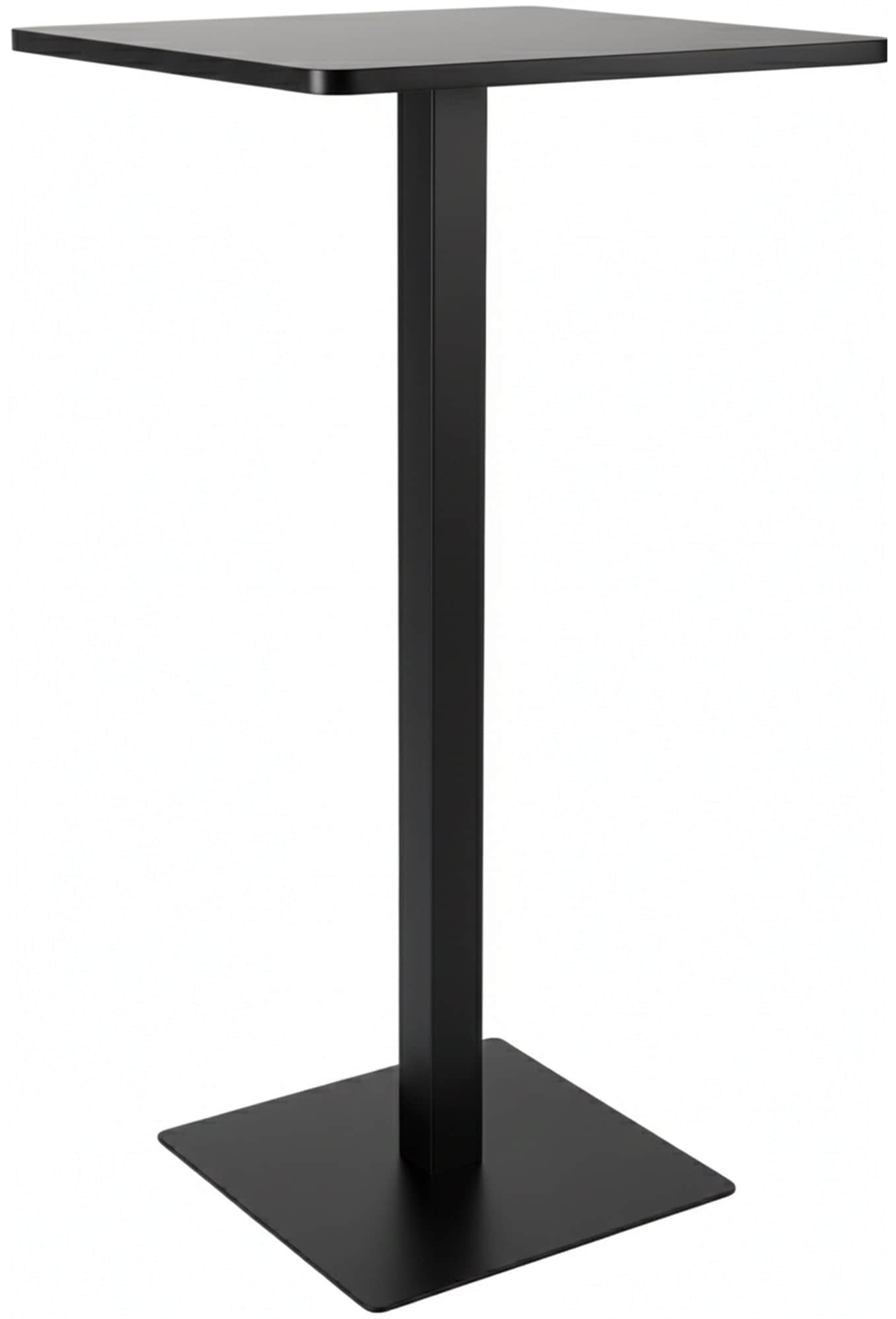 CLP Stehtisch eckig 60 cm Sharon, Bartisch quadratisch mit stabilem Metallgestell aus Stahl pulverbeschichtet 