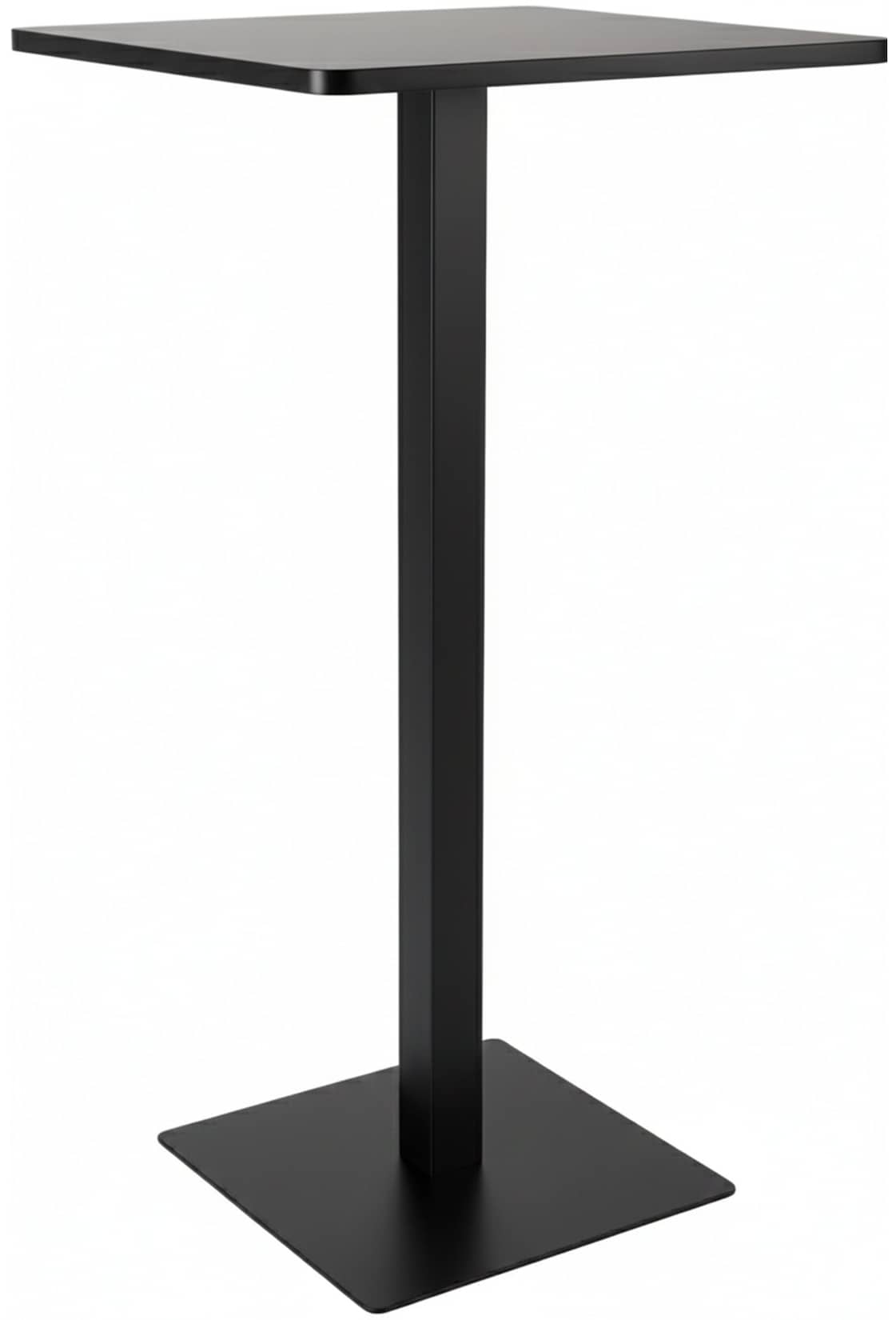 CLP Stehtisch eckig 60 cm Sharon, Bartisch quadratisch mit stabilem Metallgestell aus Stahl pulverbeschichtet