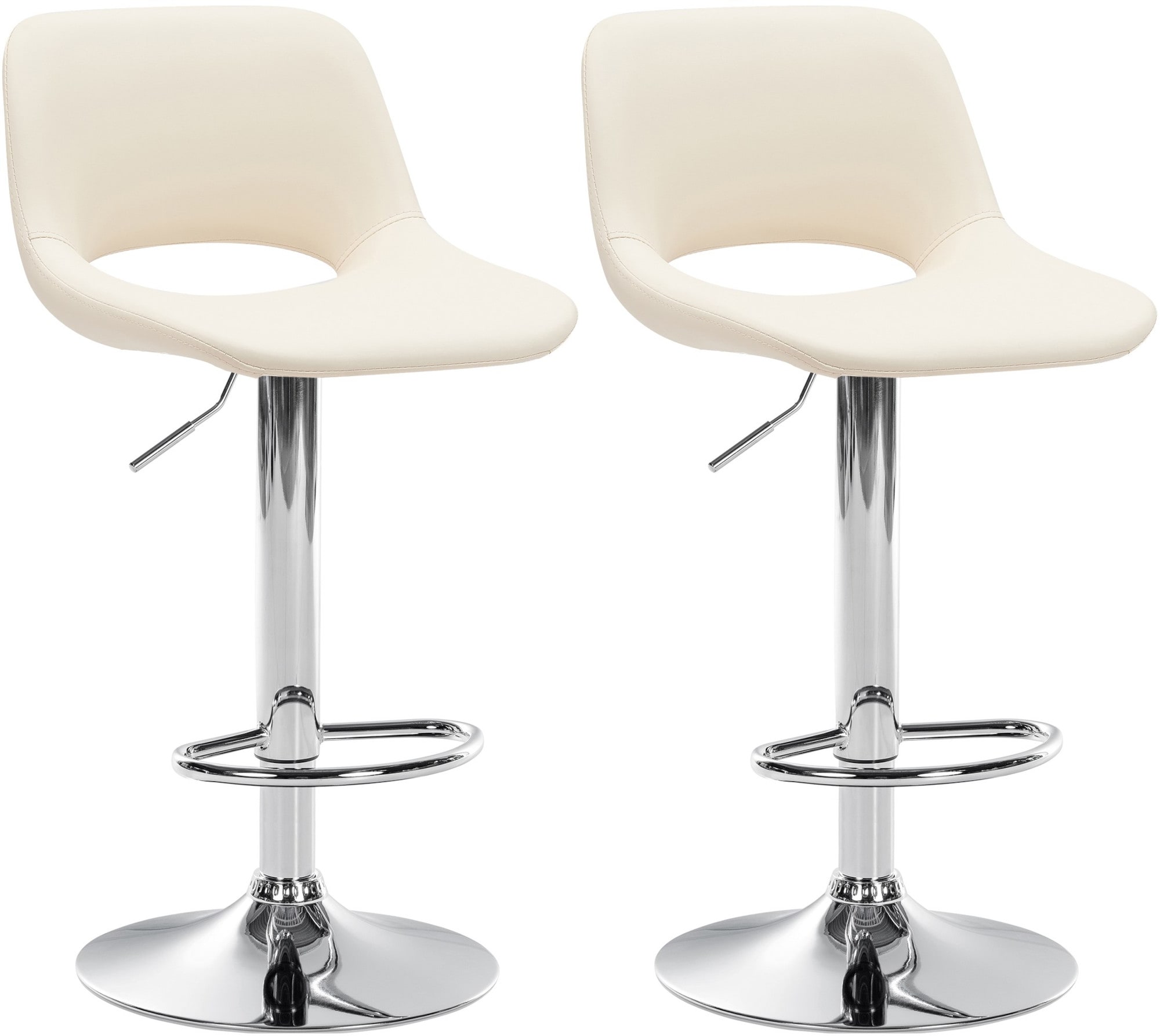 CLP 2er Set Barhocker Camden I Kunstleder-Bezug 