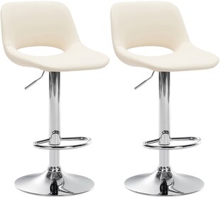 CLP 2er Set Barhocker Camden I Kunstleder-Bezug 