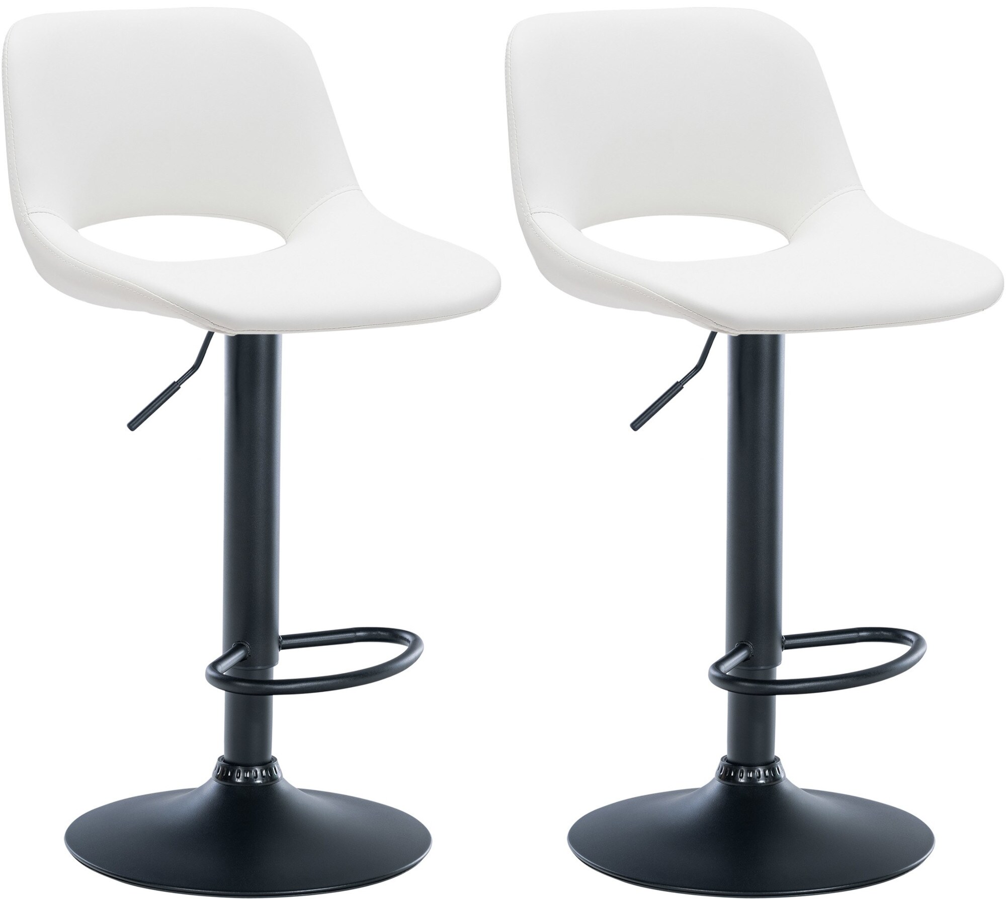 CLP 2er Set Barhocker Camden I Kunstleder-Bezug 