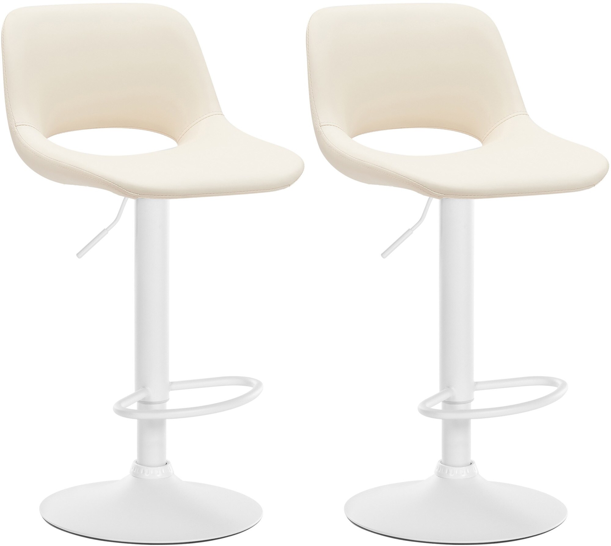 CLP 2er Set Barhocker Camden I Kunstleder-Bezug 