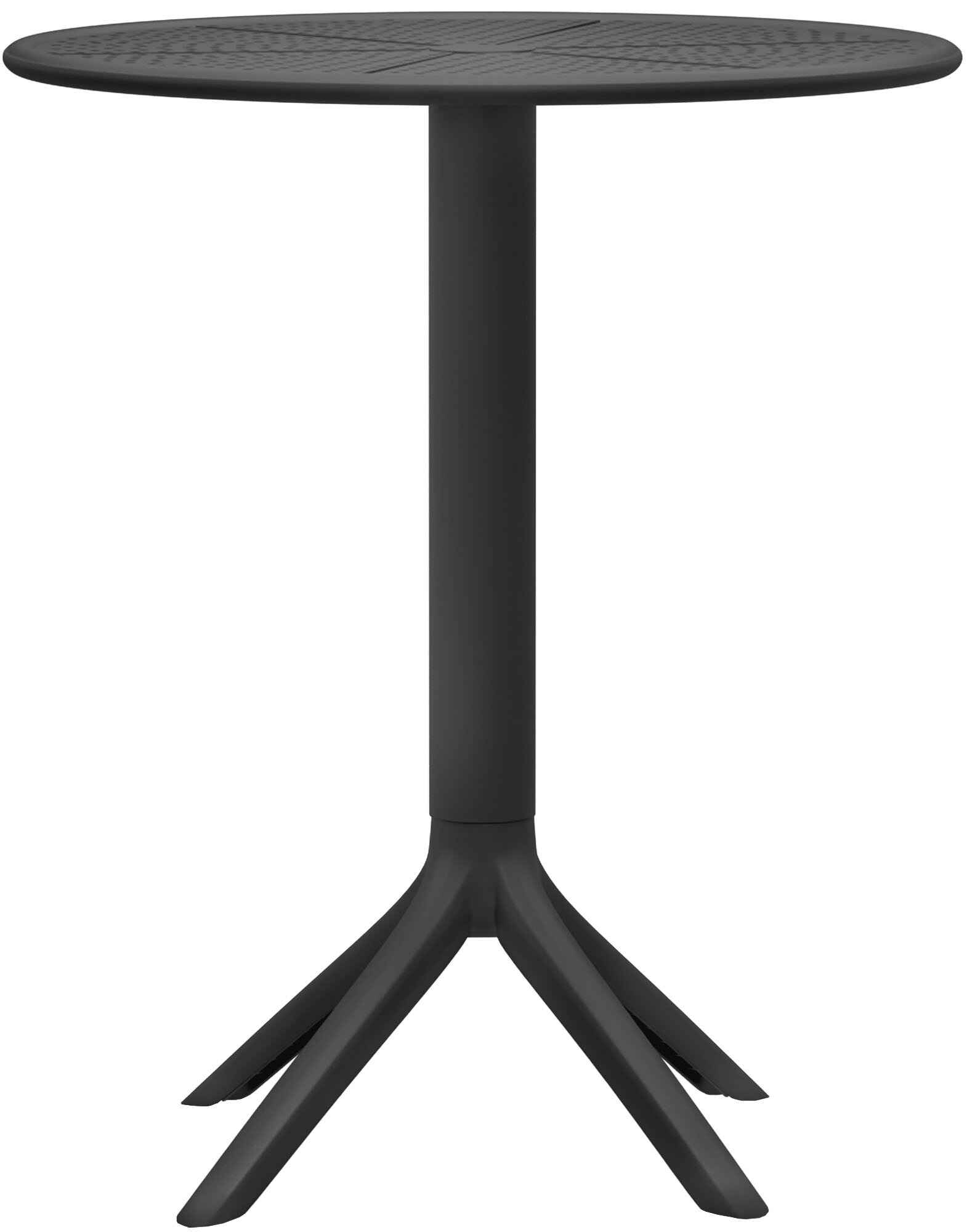 CLP Tisch Lacota &Oslash; 60 cm I Gartentisch wetterfest und UV-best&auml;ndig I Runder Balkontisch aus langlebigem Polypropylen 