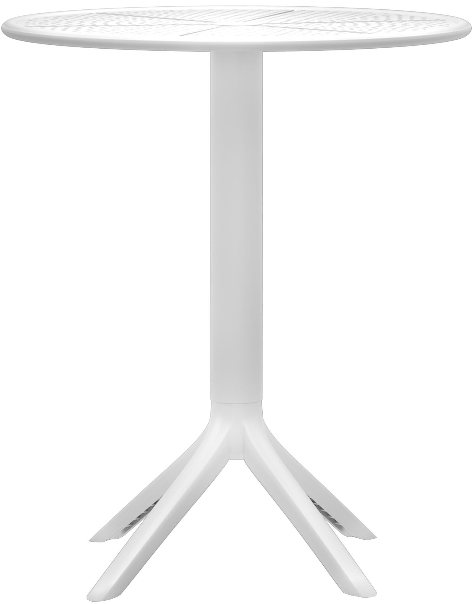 CLP Tisch Lacota &Oslash; 60 cm I Gartentisch wetterfest und UV-best&auml;ndig I Runder Balkontisch aus langlebigem Polypropylen 