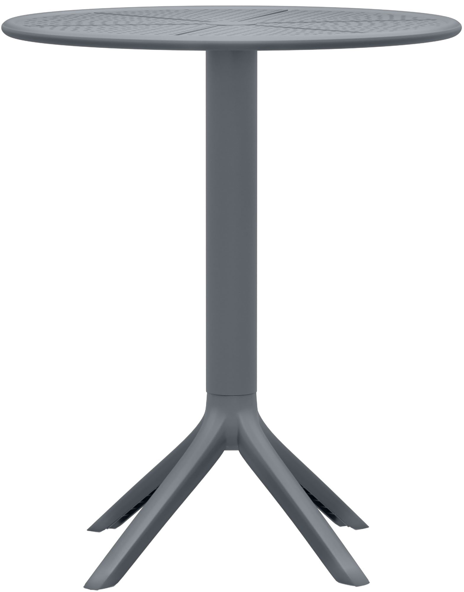 CLP Tisch Lacota &Oslash; 60 cm I Gartentisch wetterfest und UV-best&auml;ndig I Runder Balkontisch aus langlebigem Polypropylen 