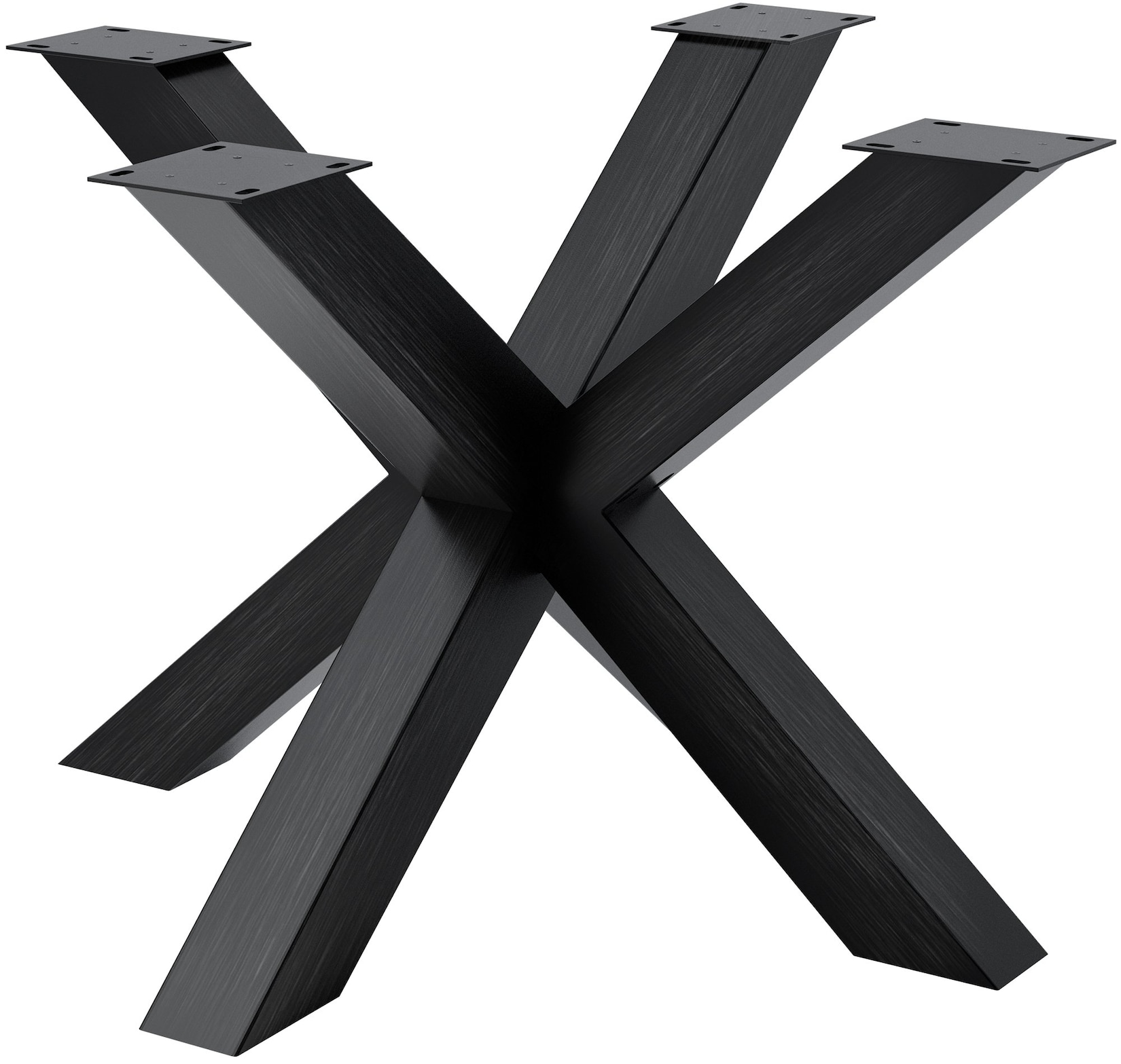 Pieds de table Harlan Noir aspect industriel 100x100x71 cm