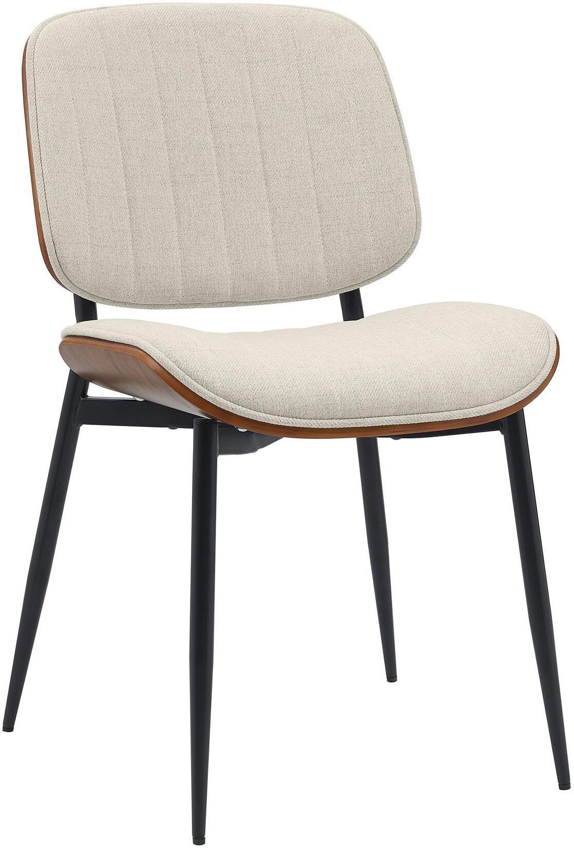 CLP Besucherstuhl Tiffin Stoff Farbe: walnuss/creme, Material: Stoff