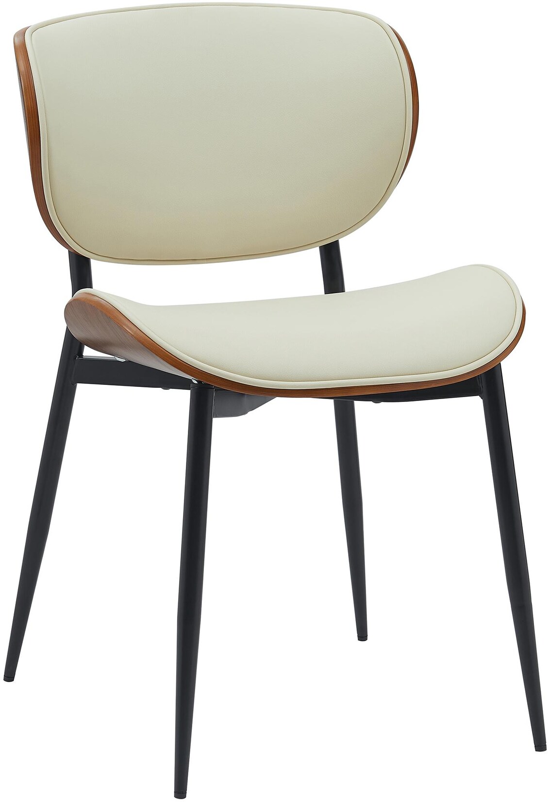 CLP Besucherstuhl Enid Kunstleder Farbe: walnuss/creme, Material: Kunstleder