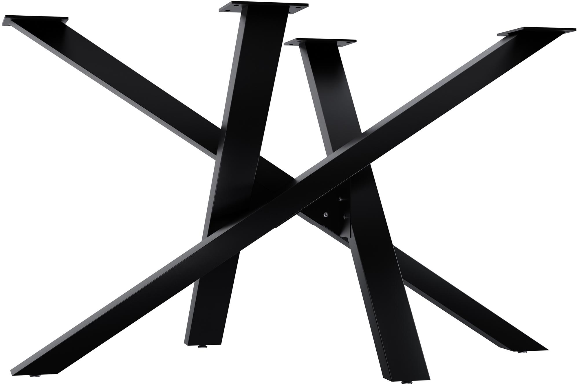 CLP Tischbeine Metall schwarz Finney, Tischkufen f&uuml;r DIY-Esstische, Tischgestell aus pulverbeschichtetem Stahl, H&ouml;he 72 cm 