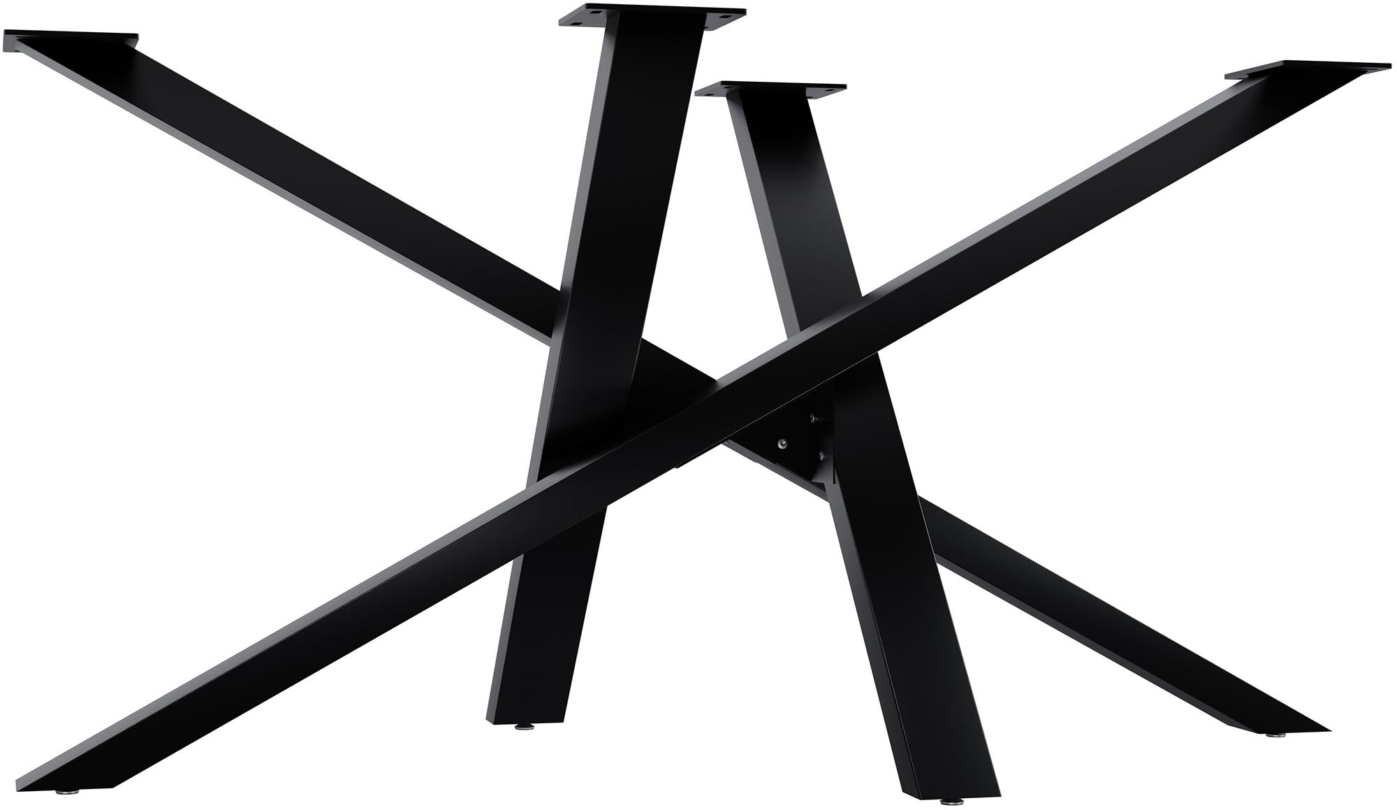 CLP Tischbeine Metall schwarz Finney, Tischkufen f&uuml;r DIY-Esstische, Tischgestell aus pulverbeschichtetem Stahl, H&ouml;he 72 cm 