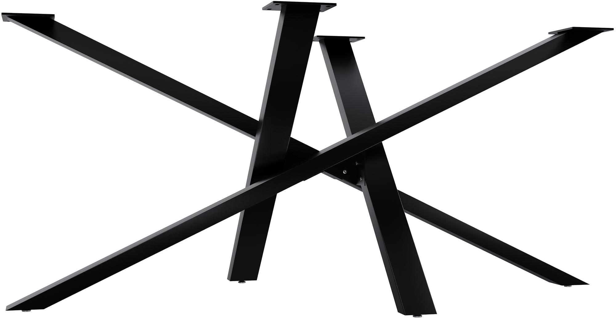 CLP Tischbeine Metall schwarz Finney, Tischkufen f&uuml;r DIY-Esstische, Tischgestell aus pulverbeschichtetem Stahl, H&ouml;he 72 cm 