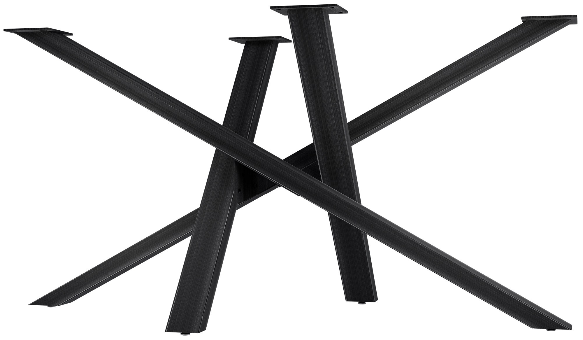CLP Tischbeine Metall schwarz Finney, Tischkufen f&uuml;r DIY-Esstische, Tischgestell aus pulverbeschichtetem Stahl, H&ouml;he 72 cm 