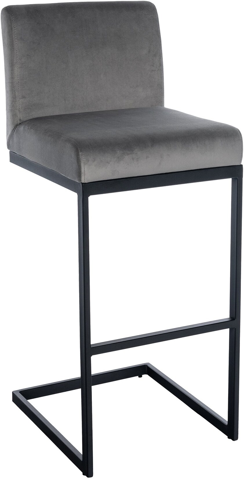 CLP Barhocker Hopewell Samt B Farbe: grau