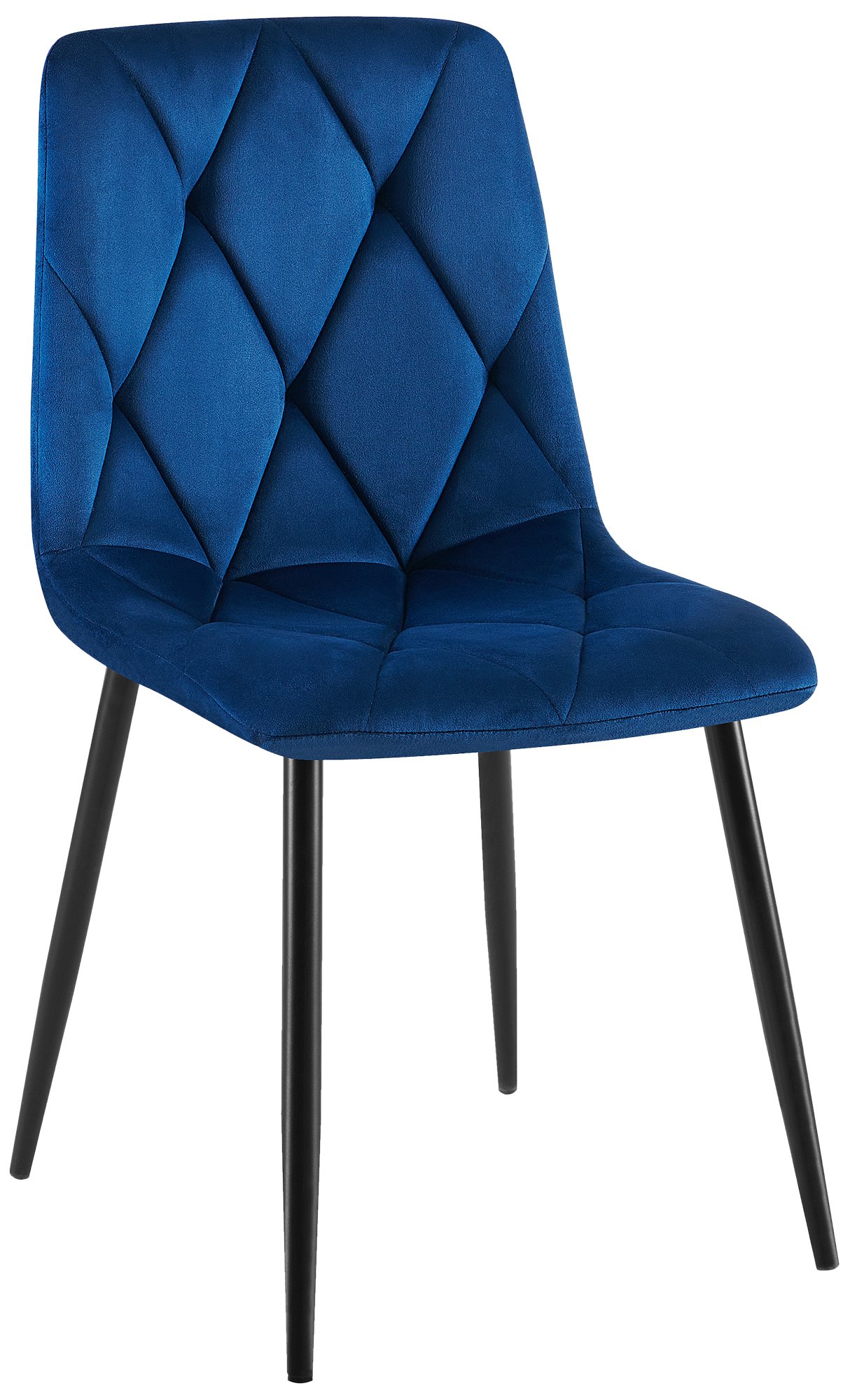 CLP Esszimmerstuhl gepolstert Clairton, K&uuml;chenstuhl mit gestepptem Bezug, mit schwarzem Metallgestell, bis 150 kg belastbar 