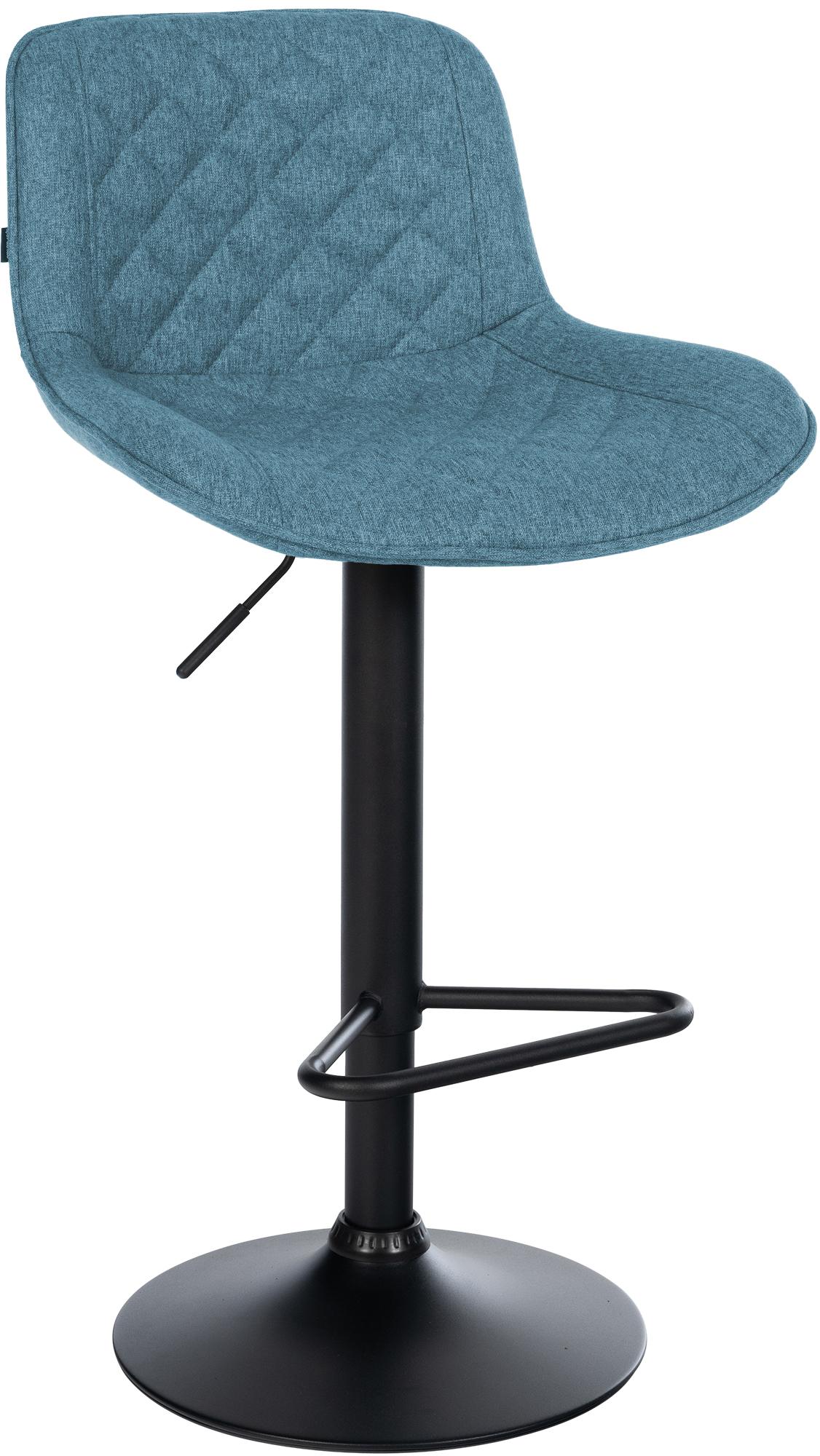 CLP Barhocker h&ouml;henverstellbar, Barstuhl Kasson drehbar mit R&uuml;ckenlehne, modern mit Fu&szlig;ablage und gepolsterter Sitz, schwarz Gestell 