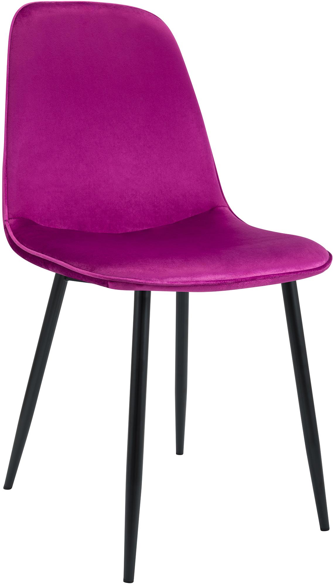 CLP Esszimmerstuhl gepolstert Maryam, K&uuml;chenstuhl mit R&uuml;ckenlehne und schwarzem Metallgestell, bis 150 kg belastbar 