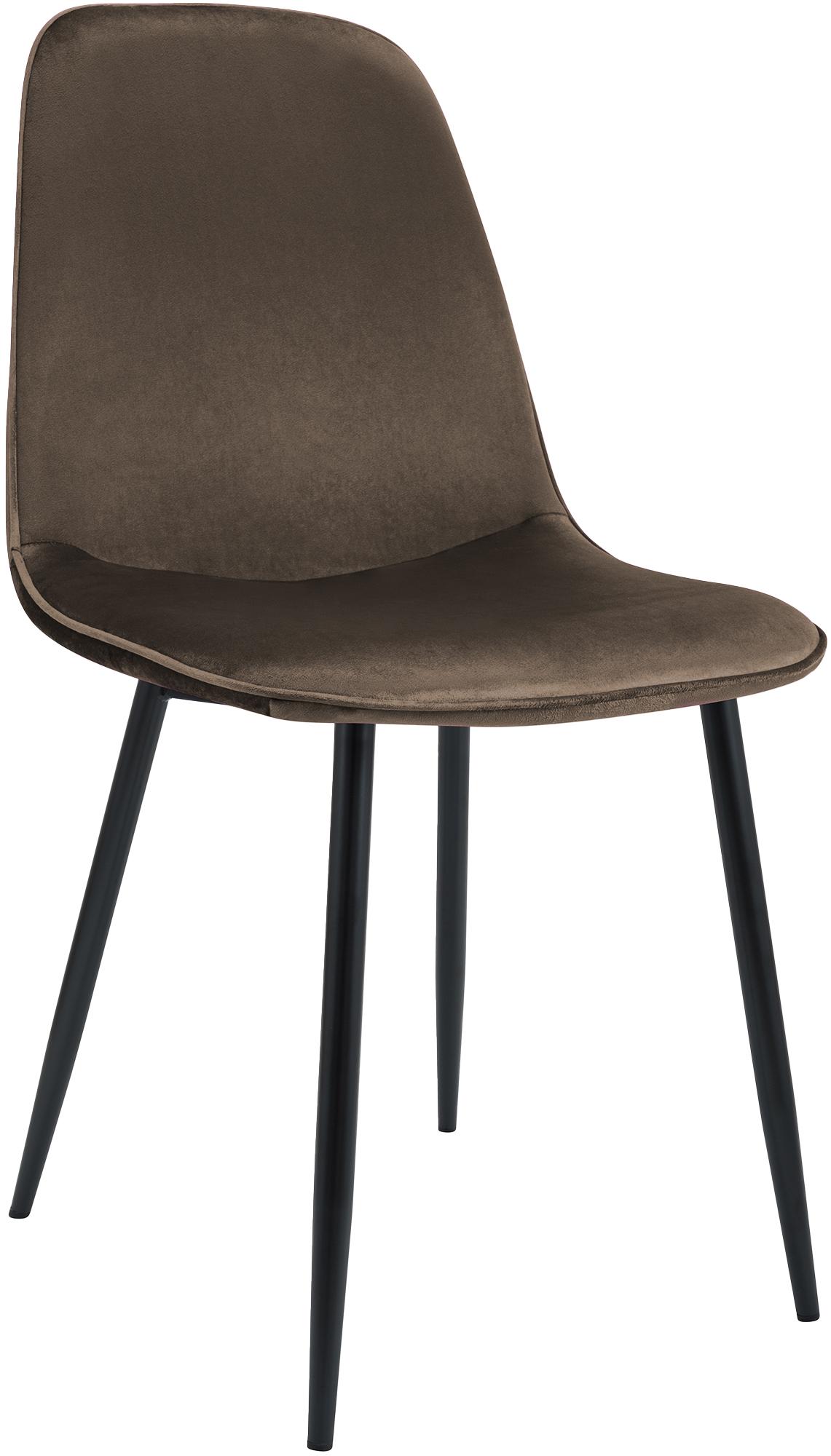 CLP Esszimmerstuhl gepolstert Maryam, K&uuml;chenstuhl mit R&uuml;ckenlehne und schwarzem Metallgestell, bis 150 kg belastbar 