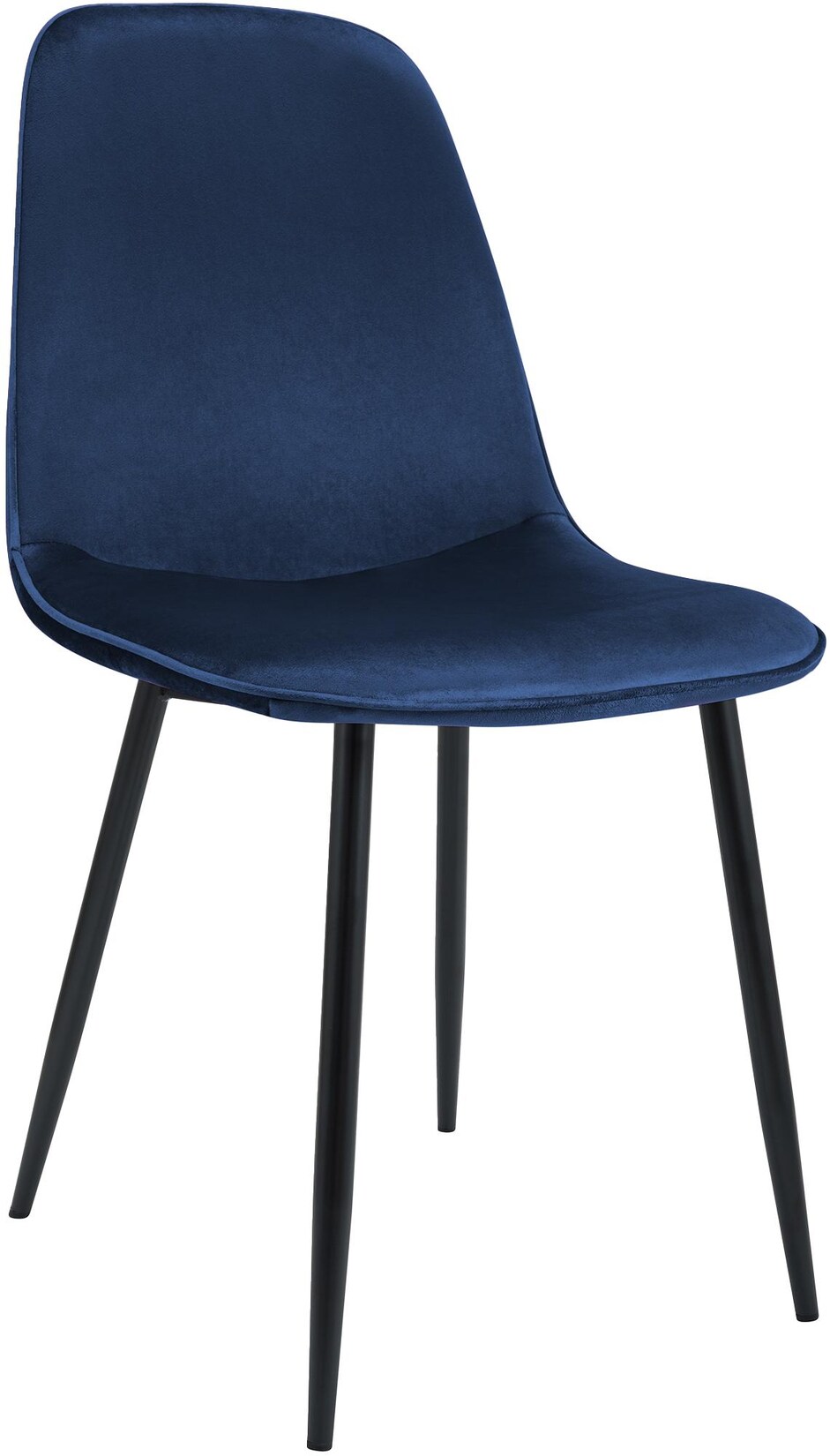 CLP Esszimmerstuhl Maryam Samt Farbe: dunkelblau, Material: Samt