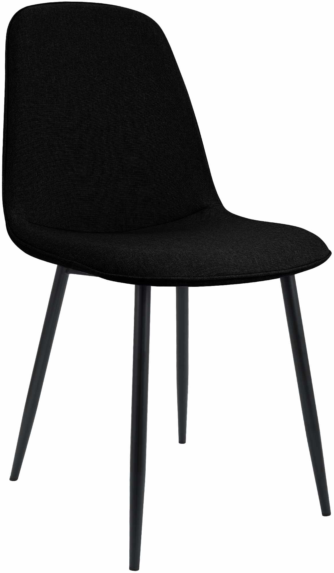 CLP Esszimmerstuhl gepolstert Maryam, K&uuml;chenstuhl mit R&uuml;ckenlehne und schwarzem Metallgestell, bis 150 kg belastbar 