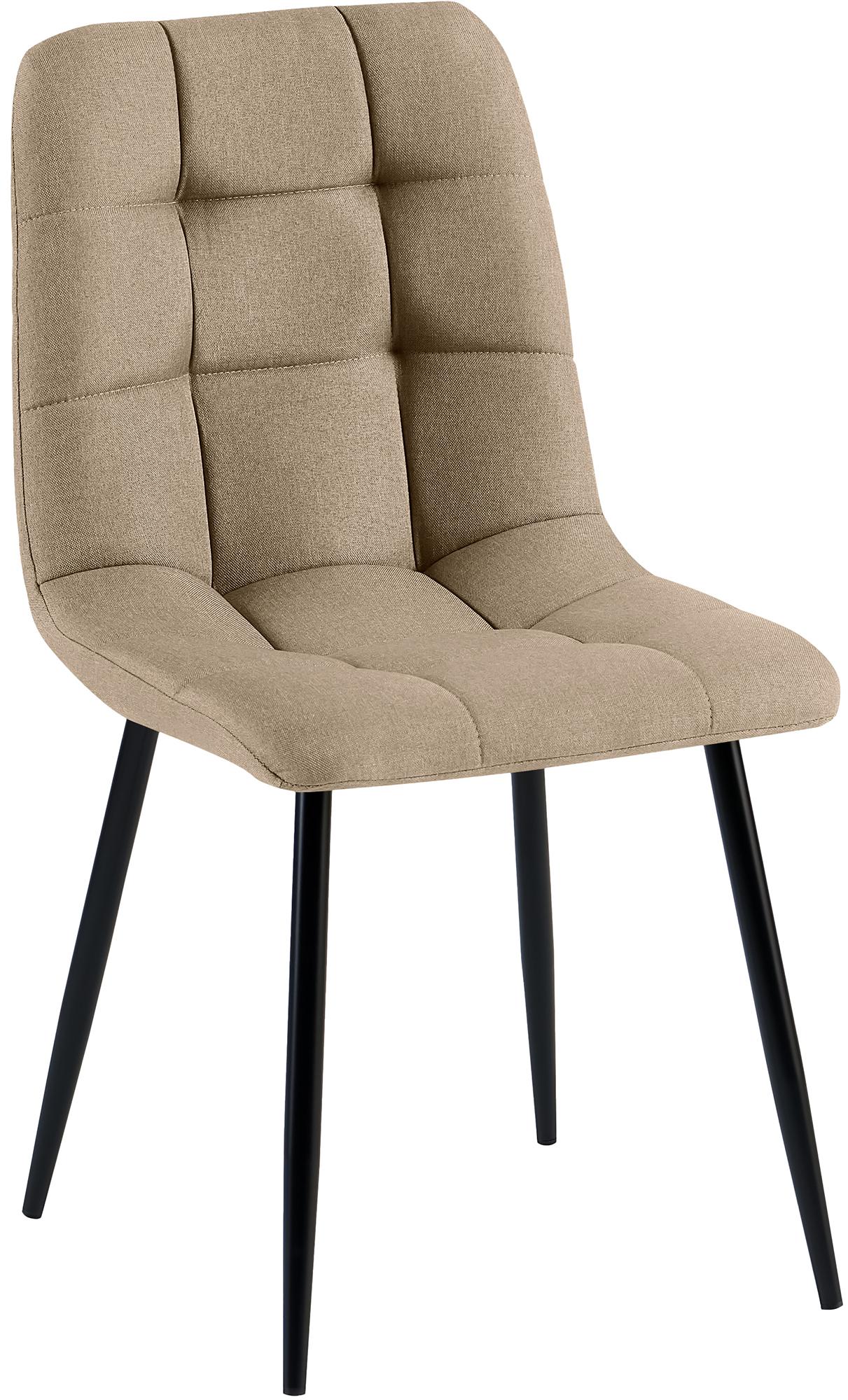 CLP Esszimmerstuhl Tilde, K&uuml;chenstuhl gepolstert mit gestepptem Bezug, Polsterstuhl mit Metallgestell, bis 150 kg belastbar 