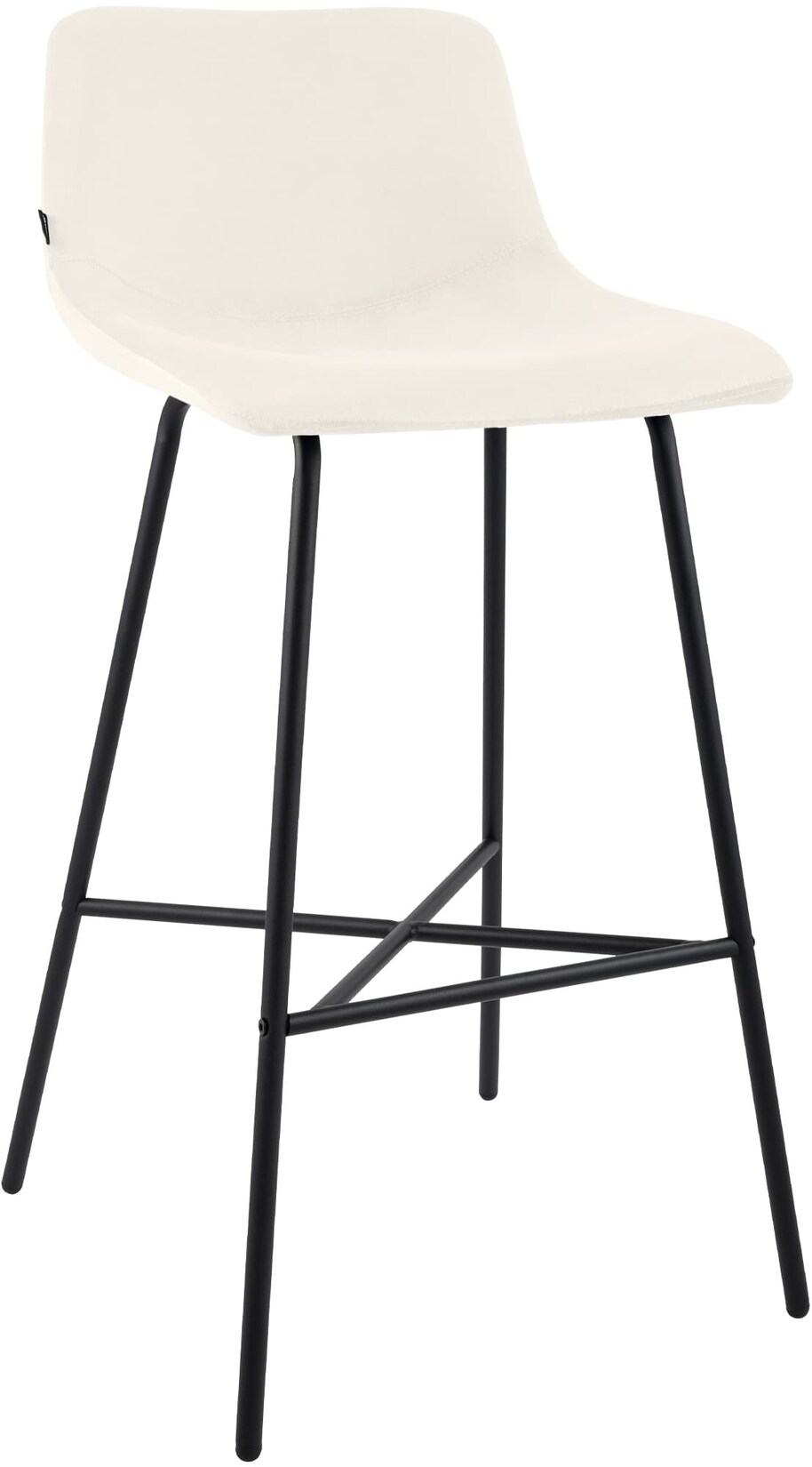 CLP Barhocker Altona Samt Farbe: creme, Material: Samt