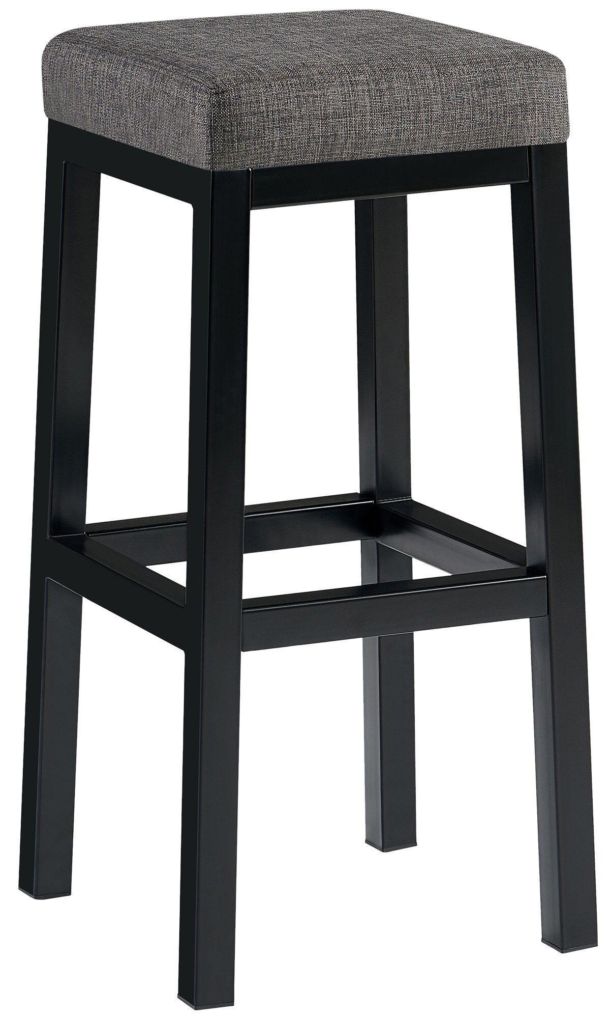CLP Barhocker Taylor I Sitzh&ouml;he 83 cm I Gepolsterter Barstuhl mit Kunstlederbezug oder Stoffbezug I Tresenhocker mit schwarzem Metallgestell 