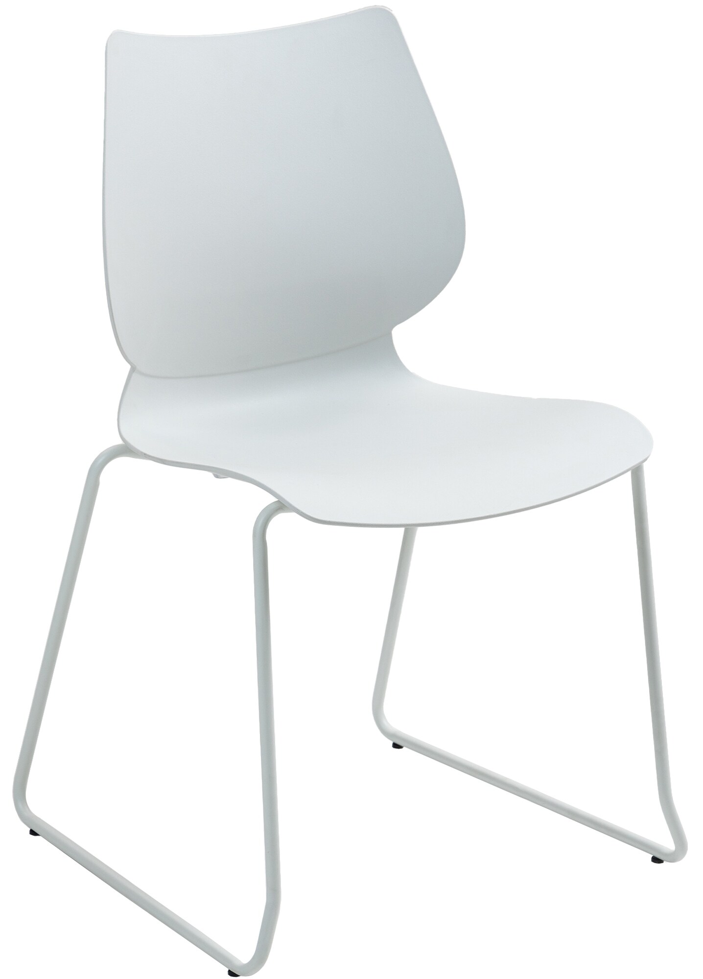 CLP Stapelstuhl Houma, platzsparend stapelbar, mit R&uuml;ckenlehne, Sitzschale aus Kunststoff, stabiles Metallgestell, Esszimmerstuhl modern 