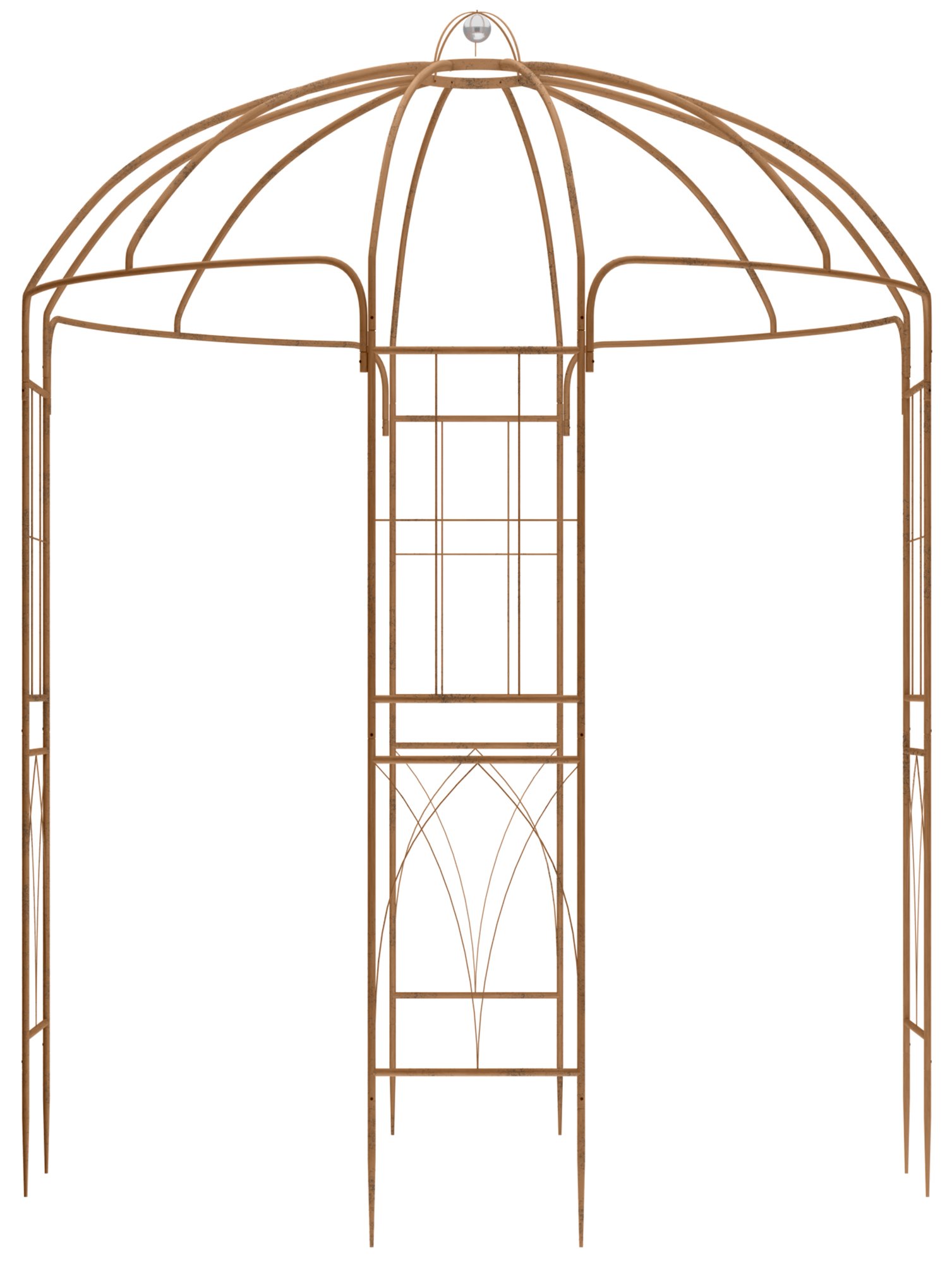 CLP Gartenpavillon wetterfest Keira, Rosenbogen mit Rankhilfe, 270x200 cm, Stahlgestell pulverbeschichtet, stabil & dekorativ f&uuml;r Terrasse 