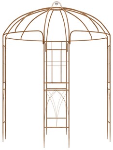 CLP Gartenpavillon wetterfest Keira, Rosenbogen mit Rankhilfe, 270x200 cm, Stahlgestell pulverbeschichtet, stabil & dekorativ für Terrasse 