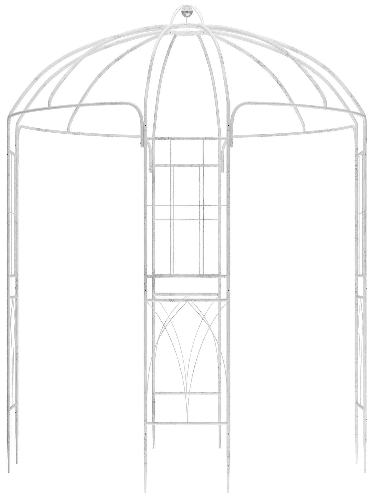 CLP Gartenpavillon wetterfest Keira, Rosenbogen mit Rankhilfe, 270x200 cm, Stahlgestell pulverbeschichtet, stabil & dekorativ f&uuml;r Terrasse 