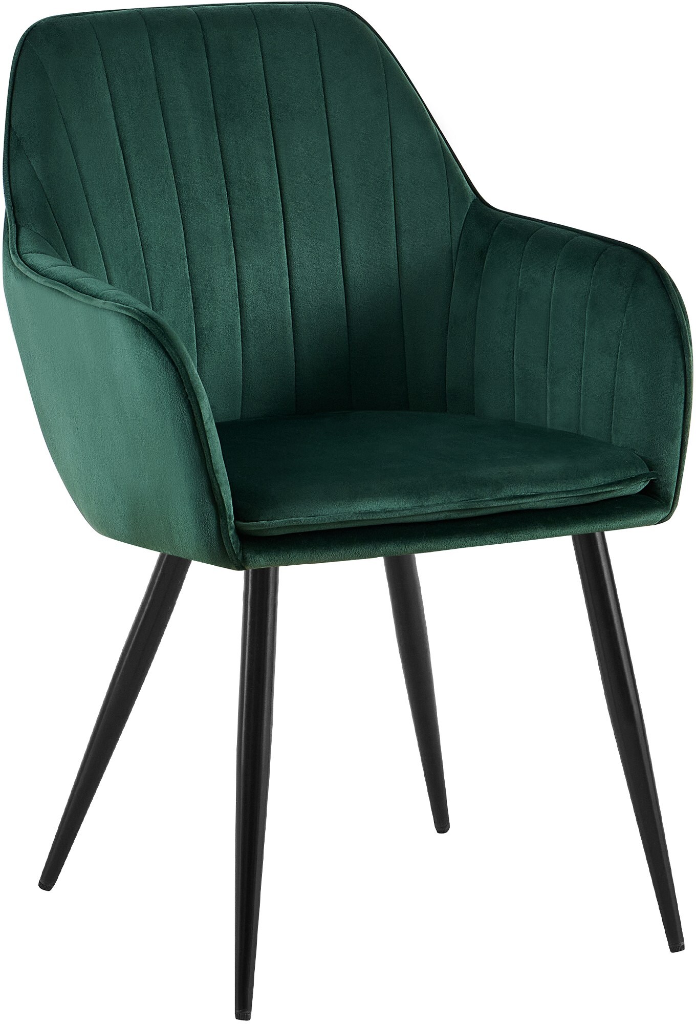 CLP Esszimmerstuhl Cheryl Samt, komfortabler Sessel mit robustem Gestell, Belastbarkeit von max. 150 kg 