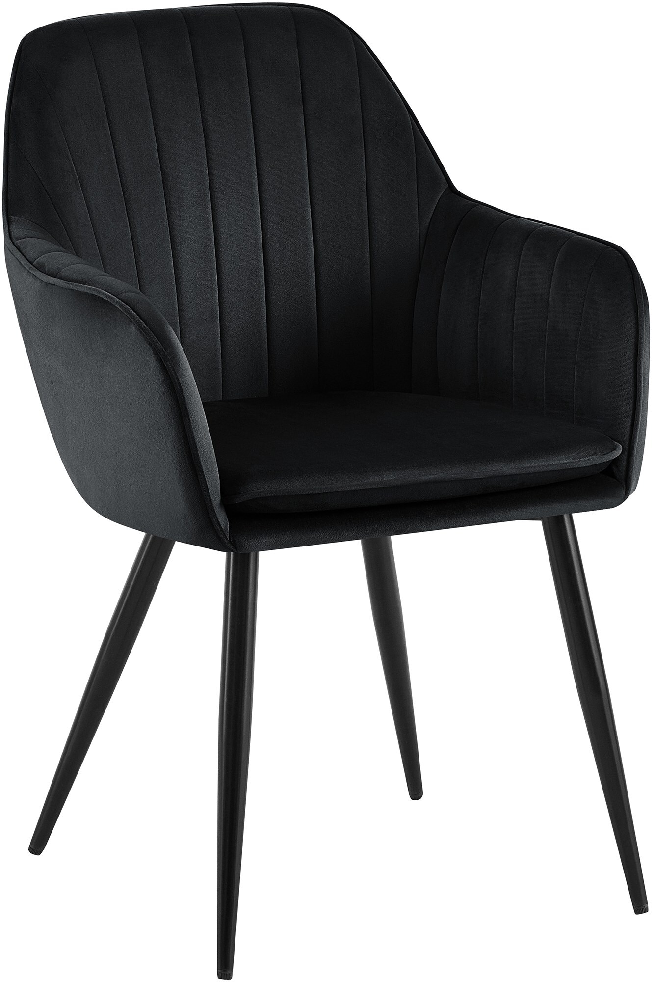 CLP Esszimmerstuhl Cheryl Samt, komfortabler Sessel mit robustem Gestell, Belastbarkeit von max. 150 kg 