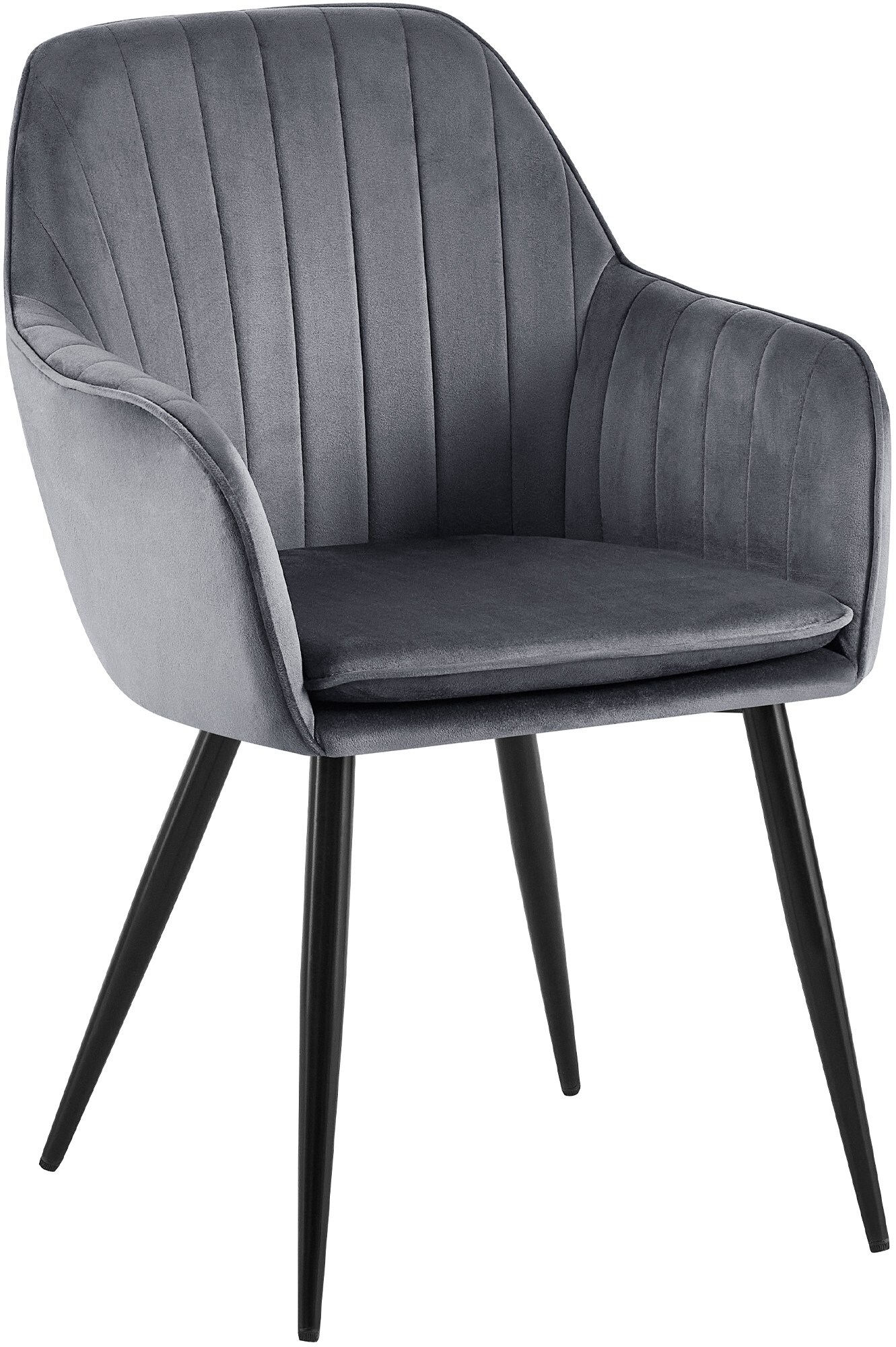 CLP Esszimmerstuhl Cheryl Samt, komfortabler Sessel mit robustem Gestell, Belastbarkeit von max. 150 kg 