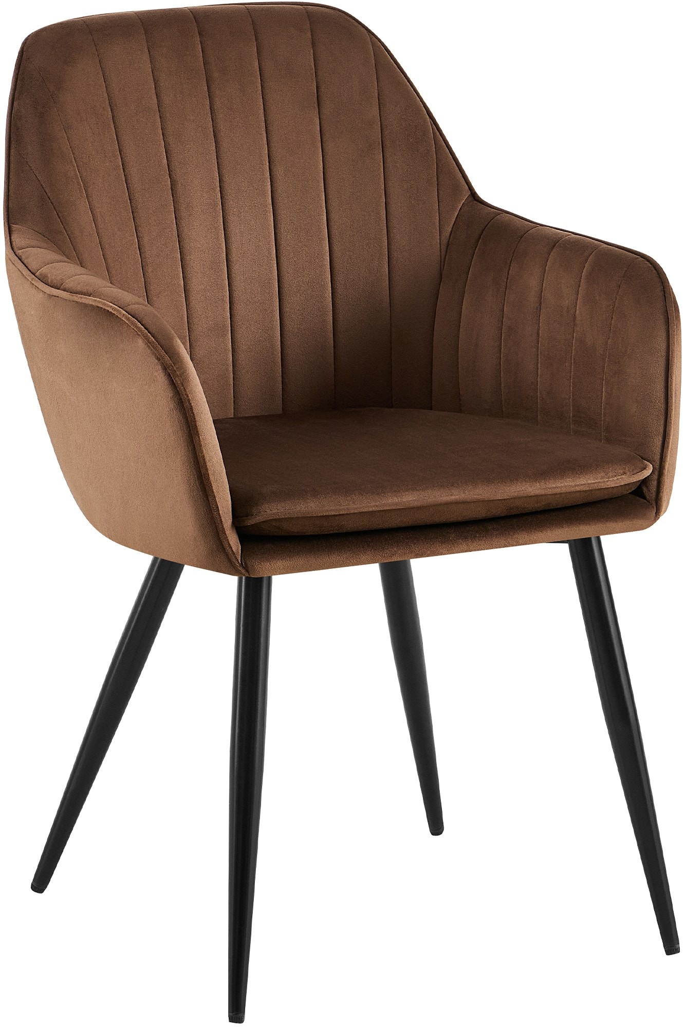 CLP Esszimmerstuhl Cheryl Samt, komfortabler Sessel mit robustem Gestell, Belastbarkeit von max. 150 kg 