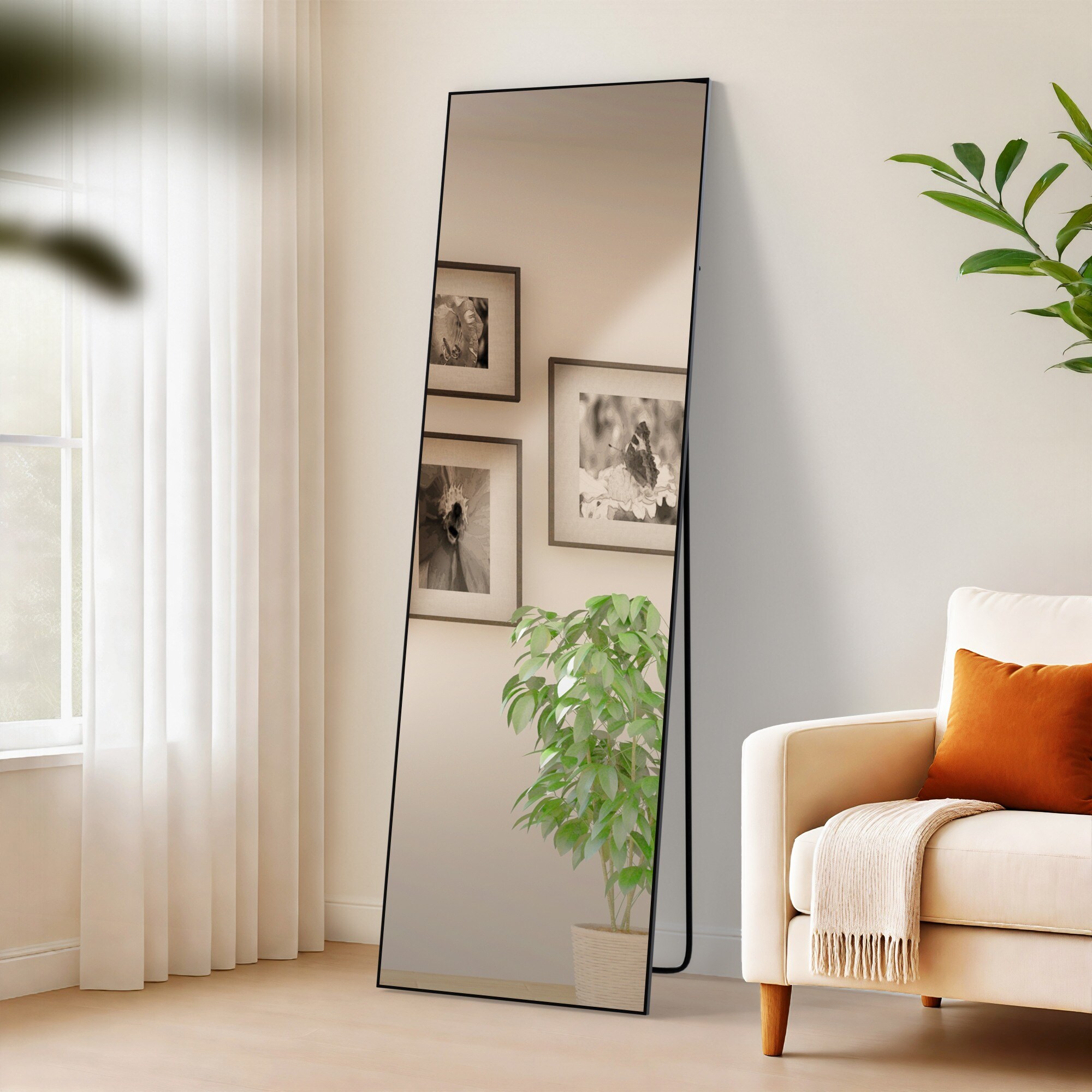 CLP Spiegel gro&szlig; Benicia, Standspiegel und Wandspiegel in einem, Ganzk&ouml;rperspiegel Metallrahmen in mehreren Gr&ouml;&szlig;en und Farben 