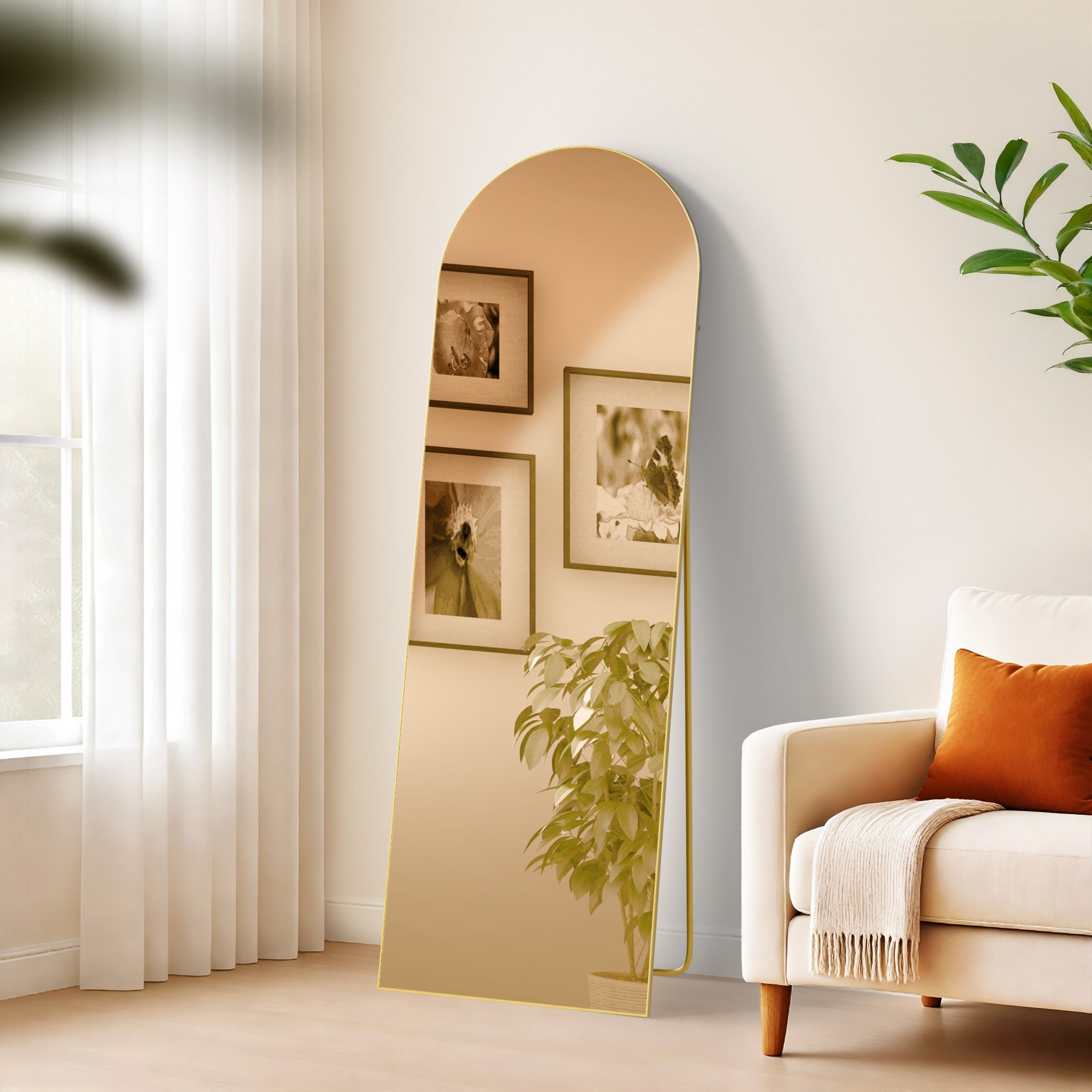 CLP Spiegel gro&szlig; Moline, Standspiegel und Wandspiegel in einem, Ganzk&ouml;rperspiegel Metallrahmen in mehreren Gr&ouml;&szlig;en und Farben 