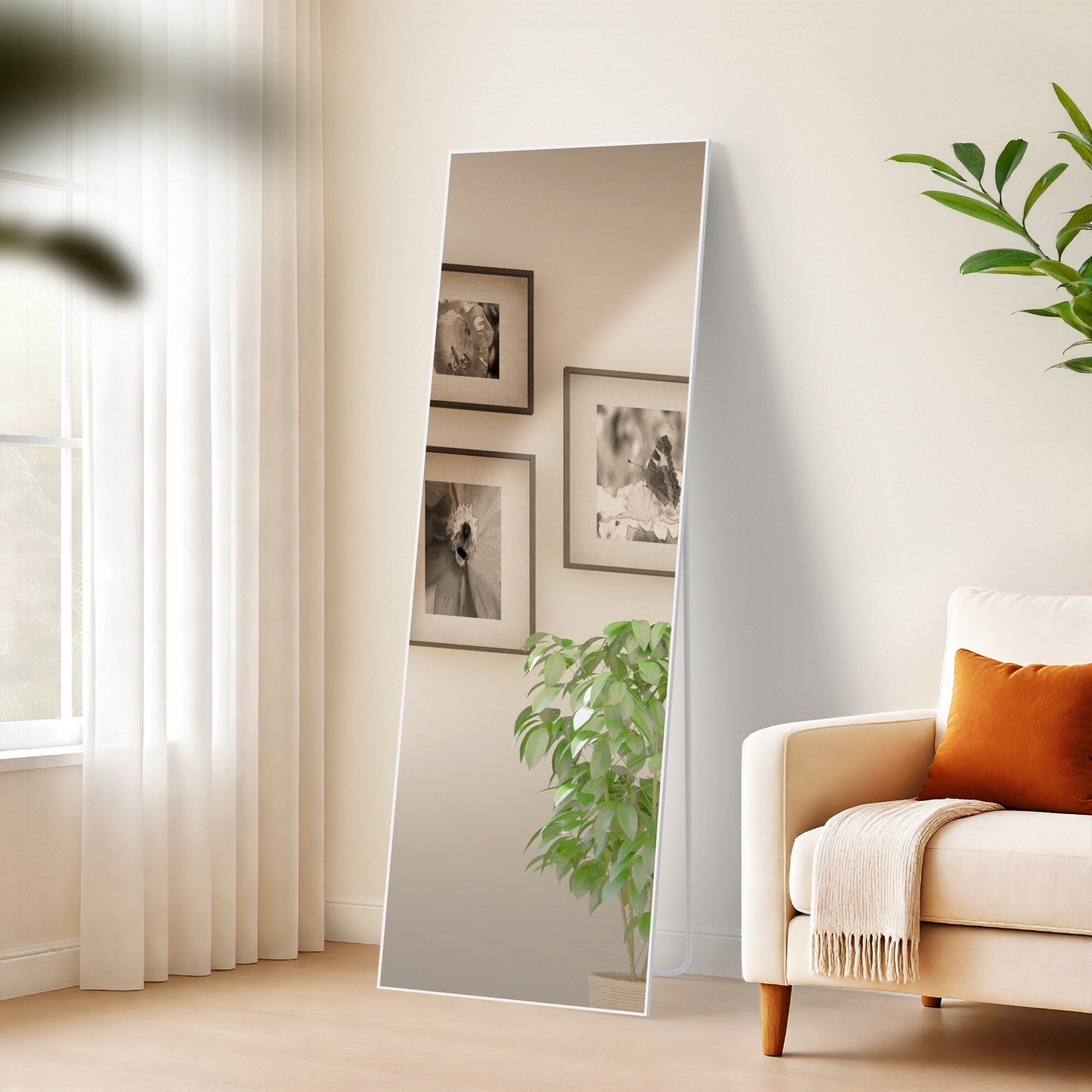 CLP Spiegel gro&szlig; Benicia, Standspiegel und Wandspiegel in einem, Ganzk&ouml;rperspiegel Metallrahmen in mehreren Gr&ouml;&szlig;en und Farben 