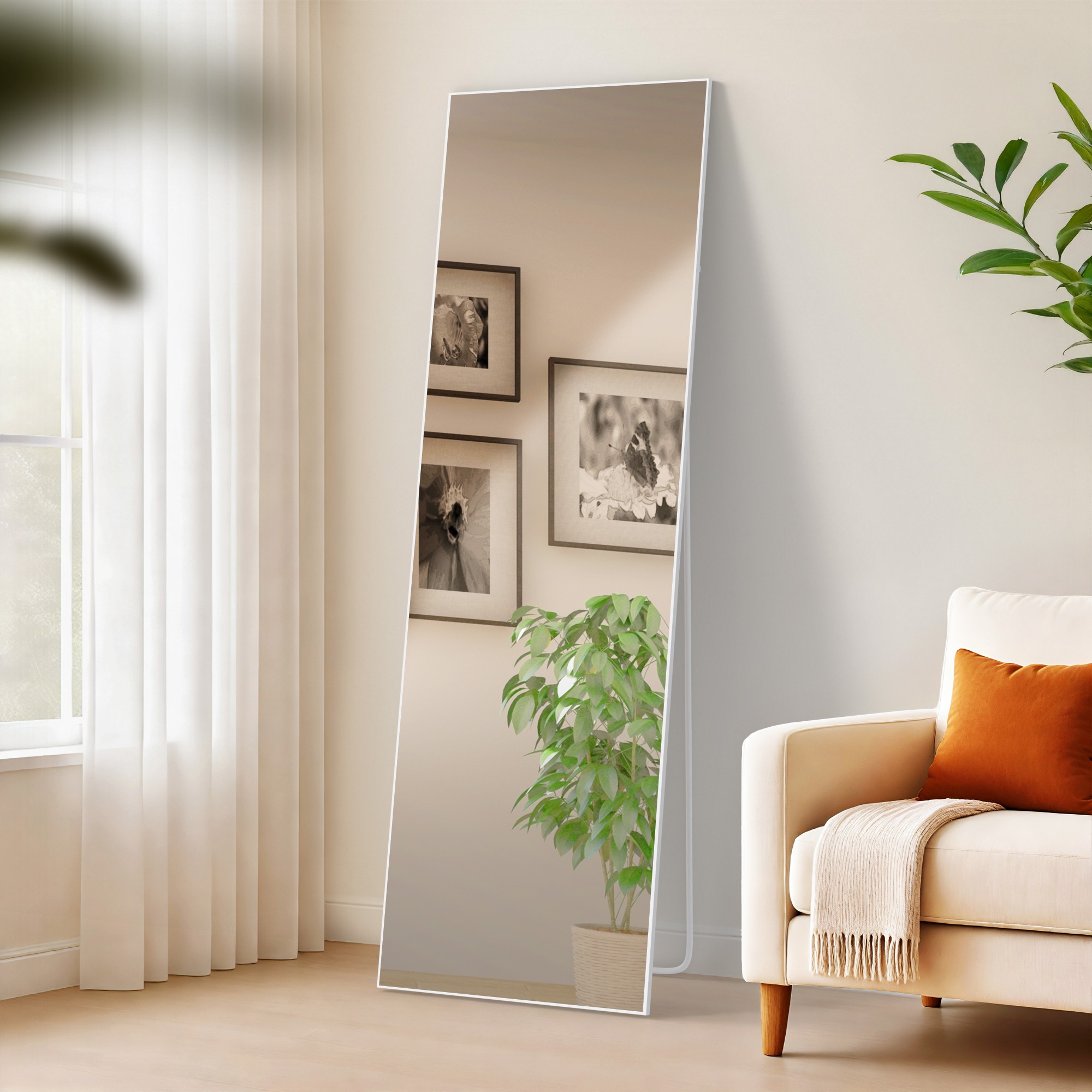 CLP Spiegel gro&szlig; Benicia, Standspiegel und Wandspiegel in einem, Ganzk&ouml;rperspiegel Metallrahmen in mehreren Gr&ouml;&szlig;en und Farben 