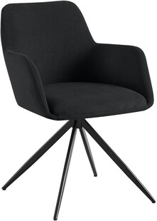 CLP Esszimmerstuhl drehbar Olema Cord, 180° schwenkbarer Sessel mit Armlehne und Rückenlehne, bis 150 kg Belastbarkeit 