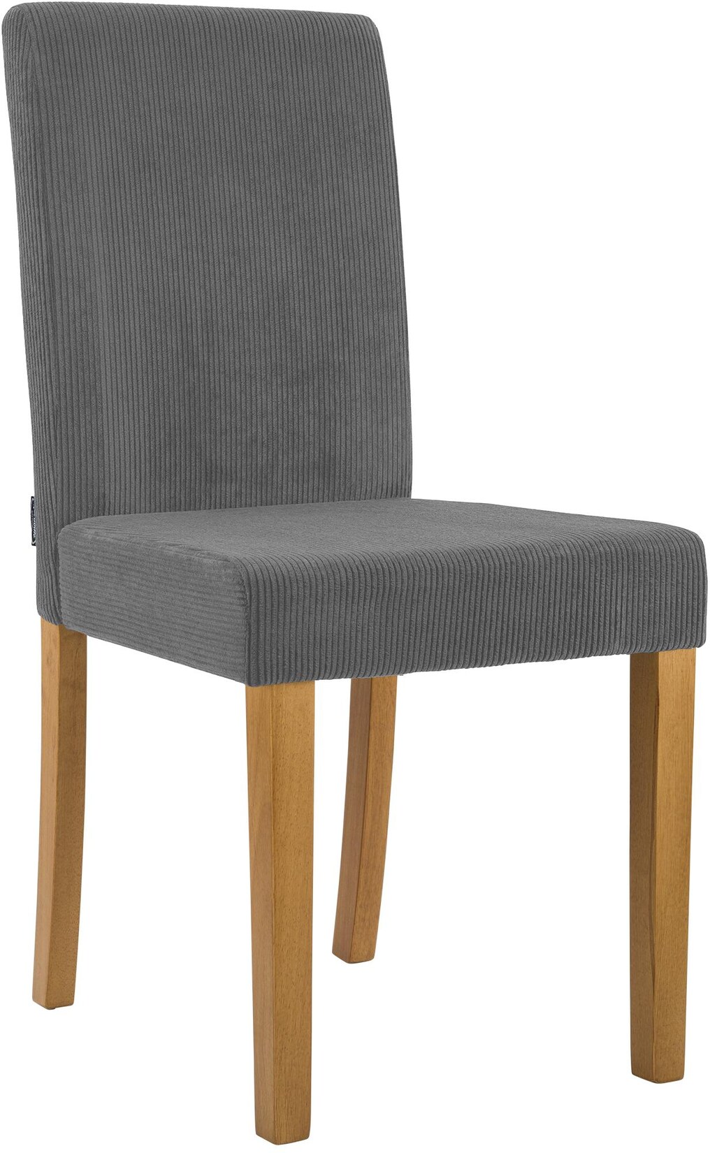 CLP Esszimmerstuhl Ina Cord antik hell Farbe: grau, Gestell Farbe: antik-hell
