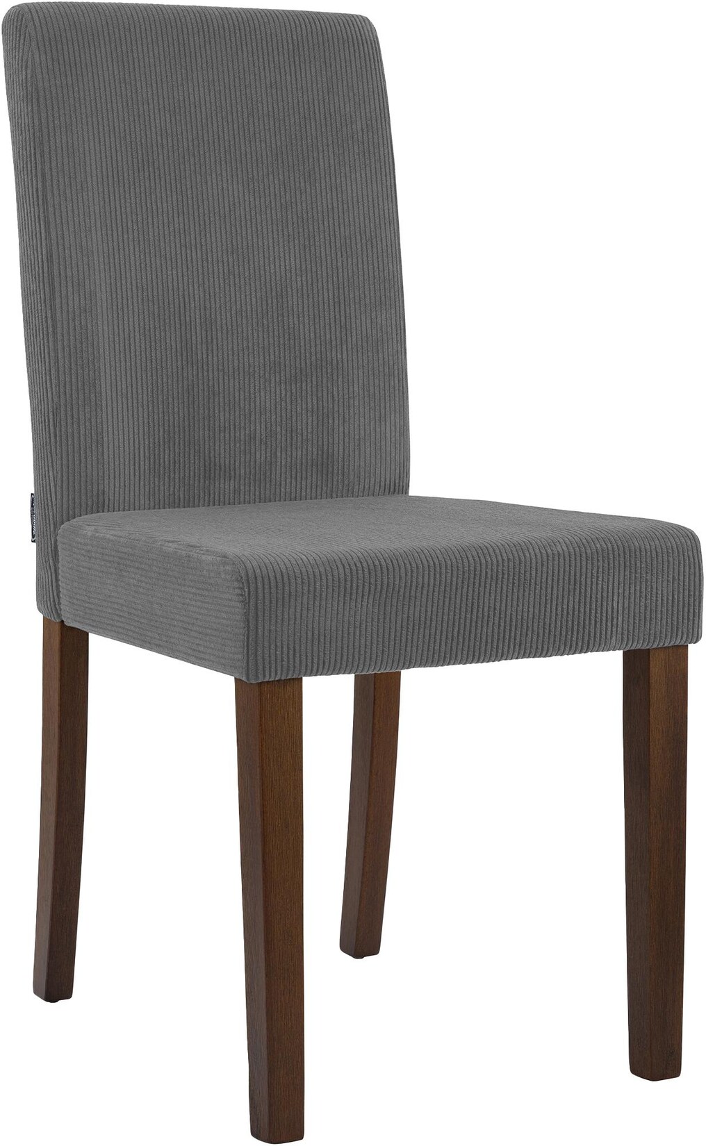 CLP Esszimmerstuhl Ina Cord antik dunkel Farbe: grau, Gestell Farbe: antik-dunkel