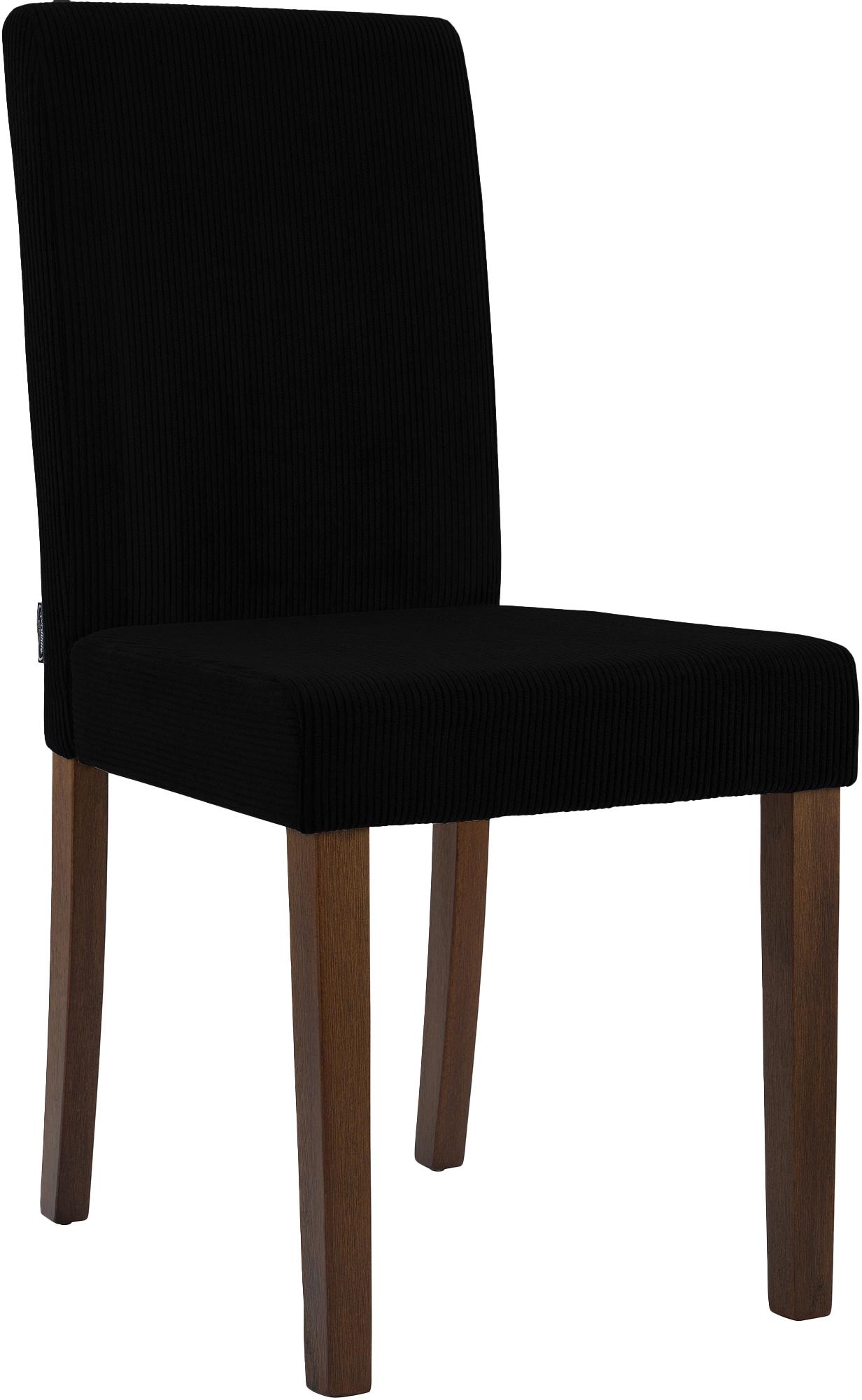 CLP Esszimmerstuhl gepolstert mit Lehne Ina, K&uuml;chenstuhl mit Bezug aus Cord, stabiles Gestell aus Holz 