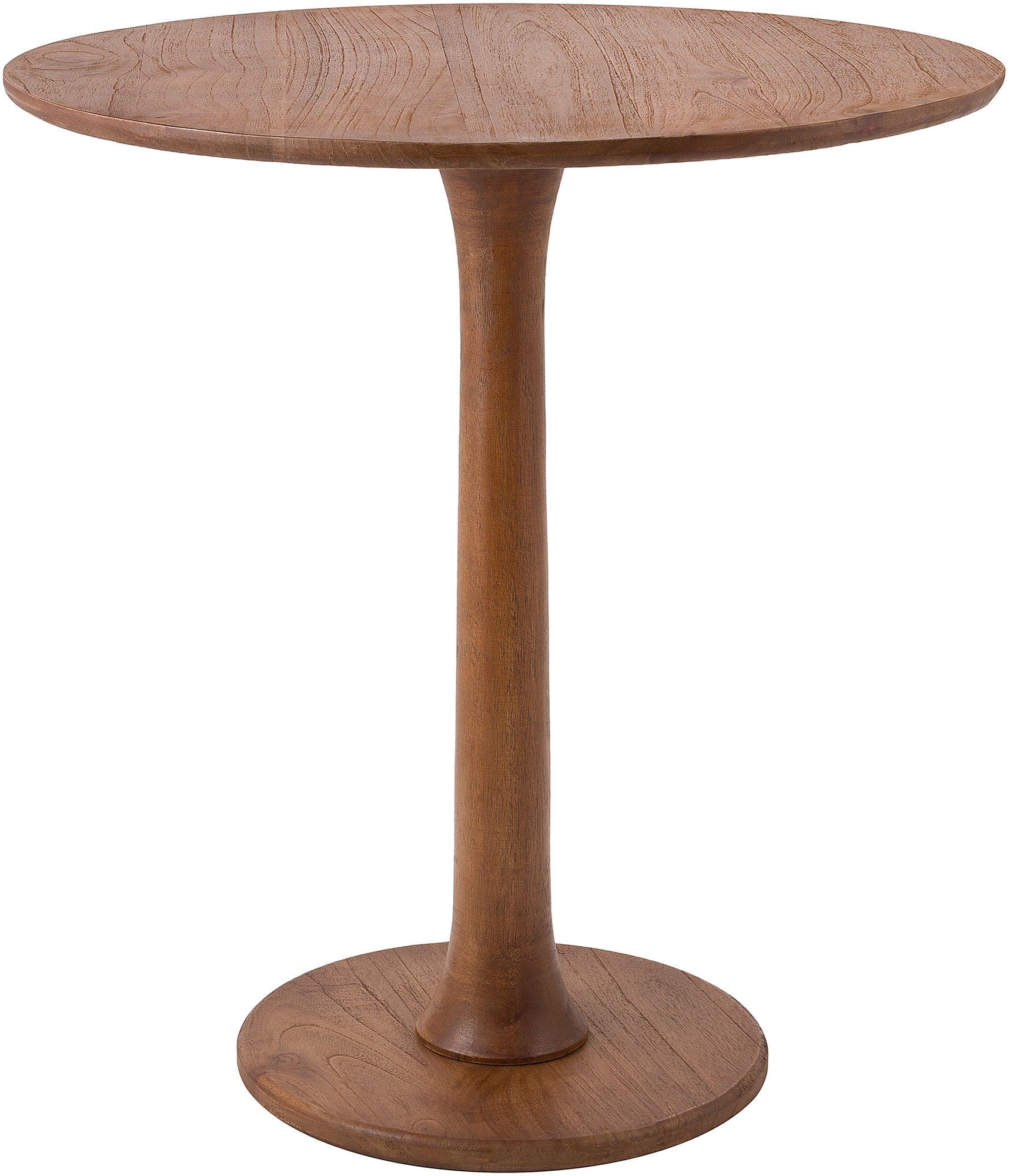 CLP Beistelltisch rund Morristown, handgefertigter Holztisch aus Mindi-Holz, massiver Couchtisch f&uuml;r Wohnzimmer und Esszimmer 
