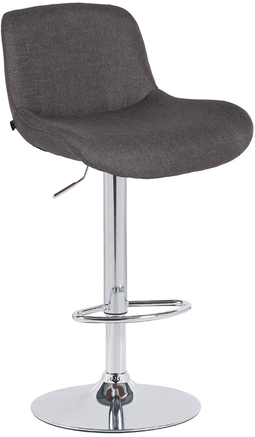 CLP Barhocker Solon Chrom Stoff Farbe: dunkelgrau, Material: Stoff
