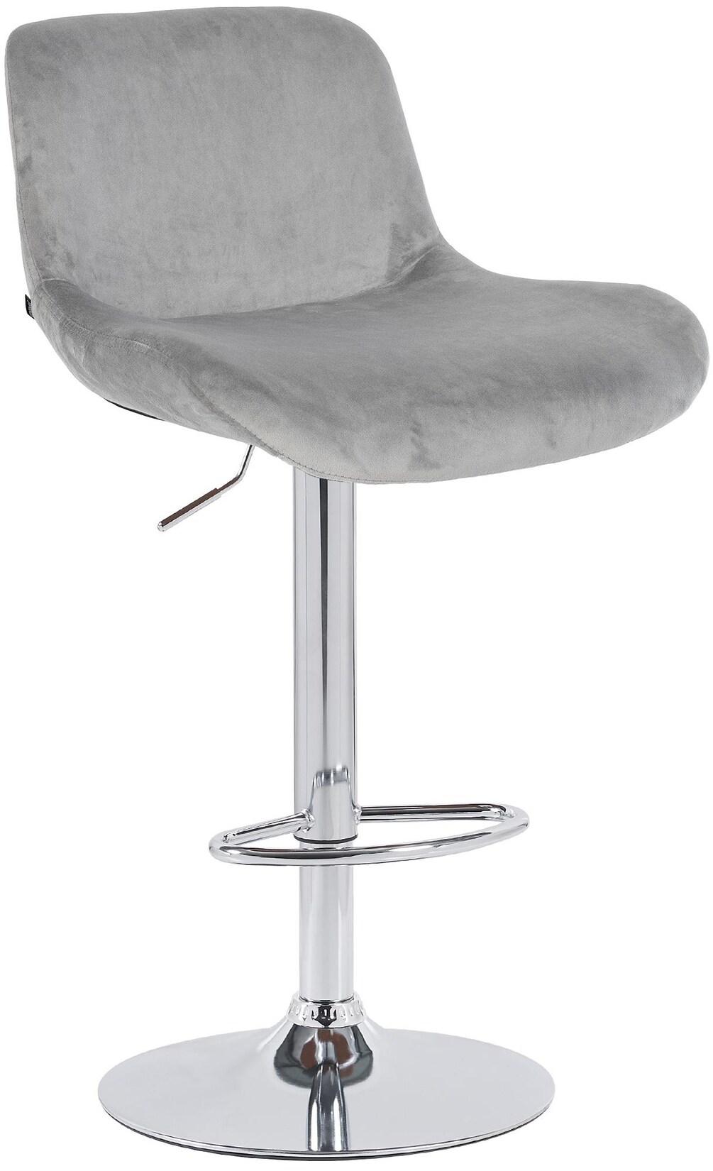 CLP Barhocker Solon Chrom Samt Farbe: grau, Material: Samt