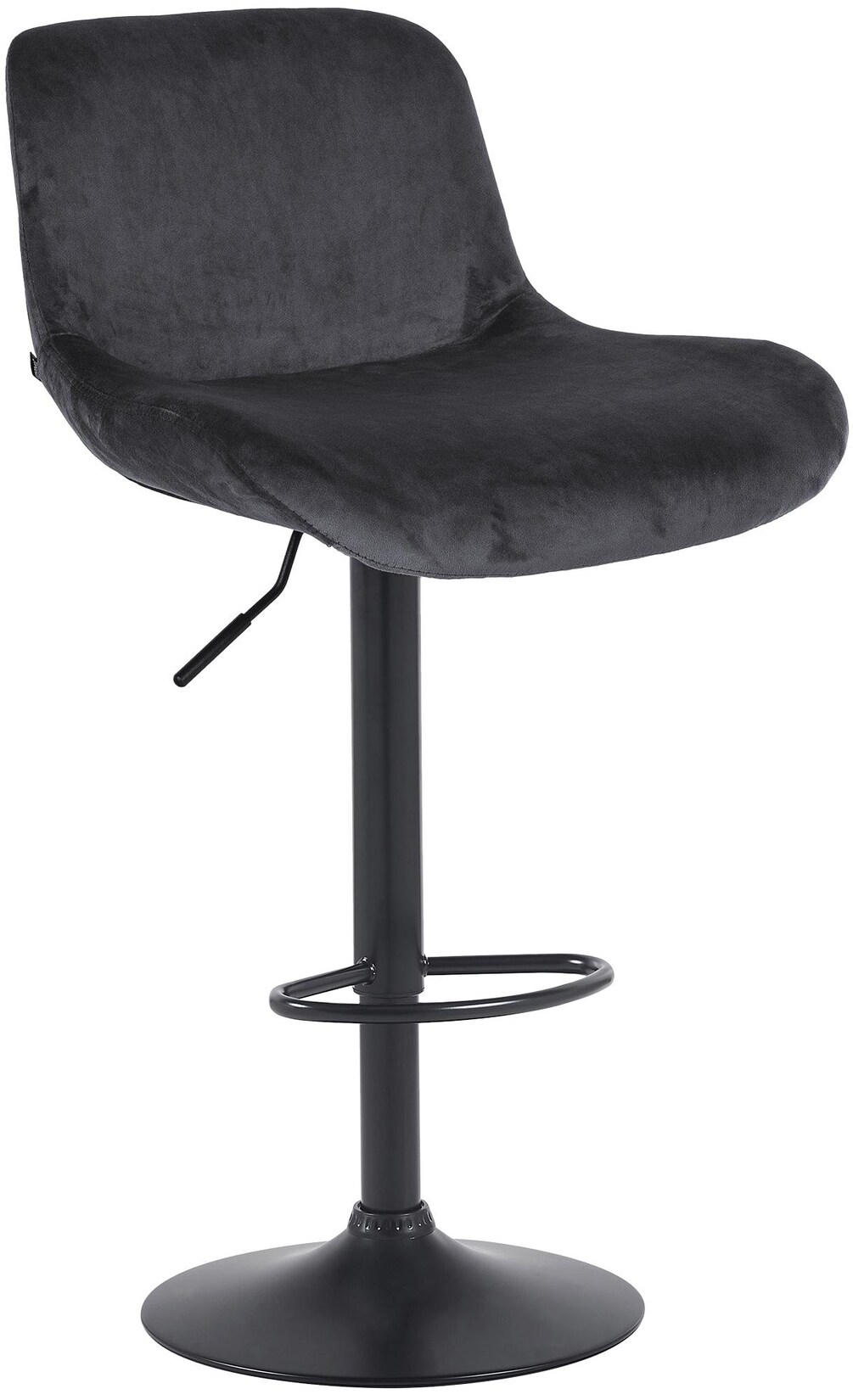 CLP Barhocker Solon Schwarz Samt Farbe: schwarz, Material: Samt