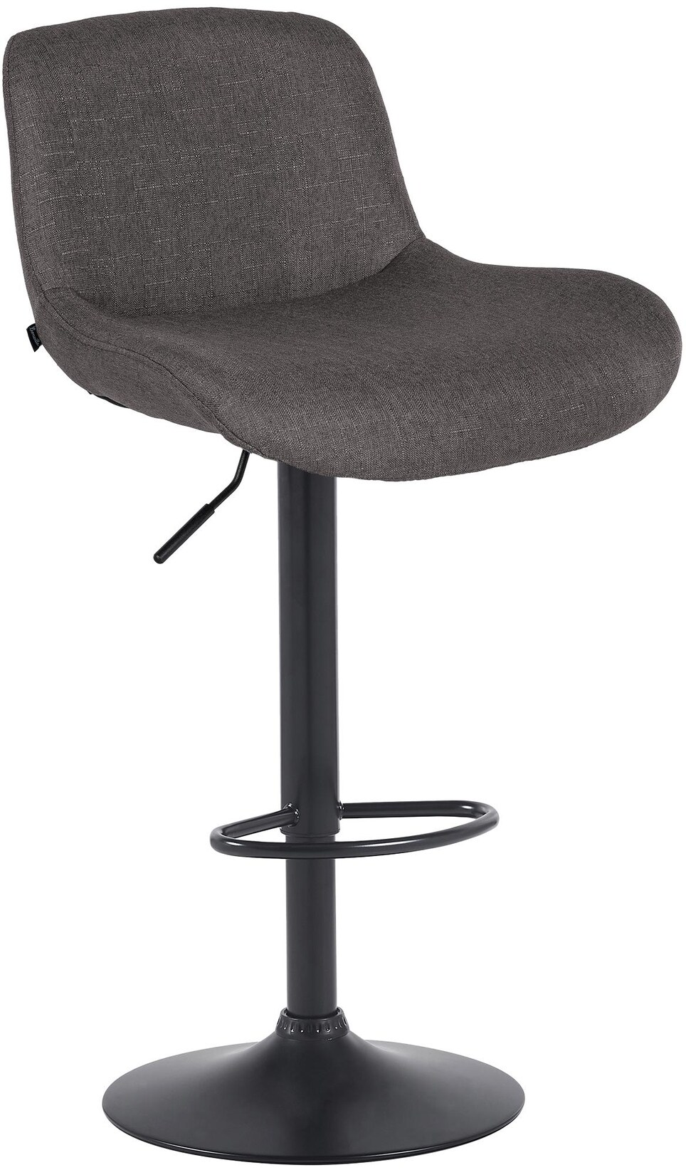 CLP Barhocker Solon Schwarz Stoff Farbe: dunkelgrau, Material: Stoff